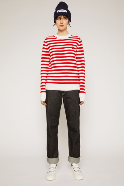 Acne Studios Breton stripe sweater red/white outlook