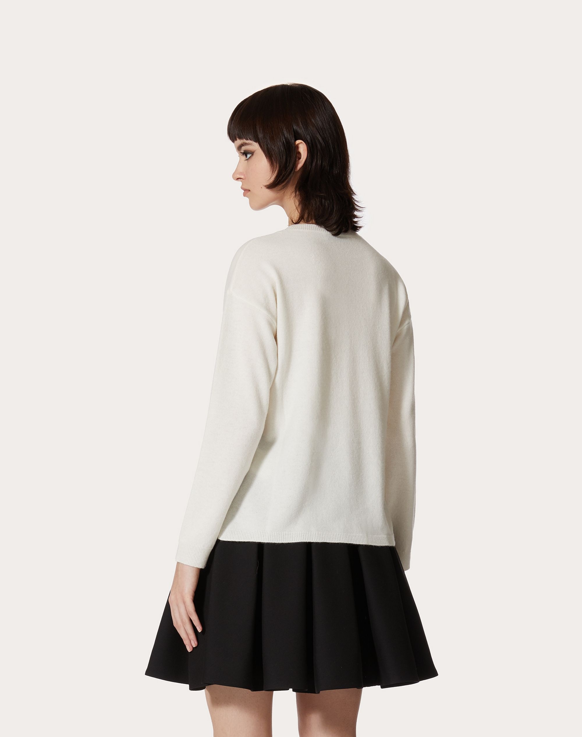 CASHMERE WOOL AND LACE SWEATER - 4