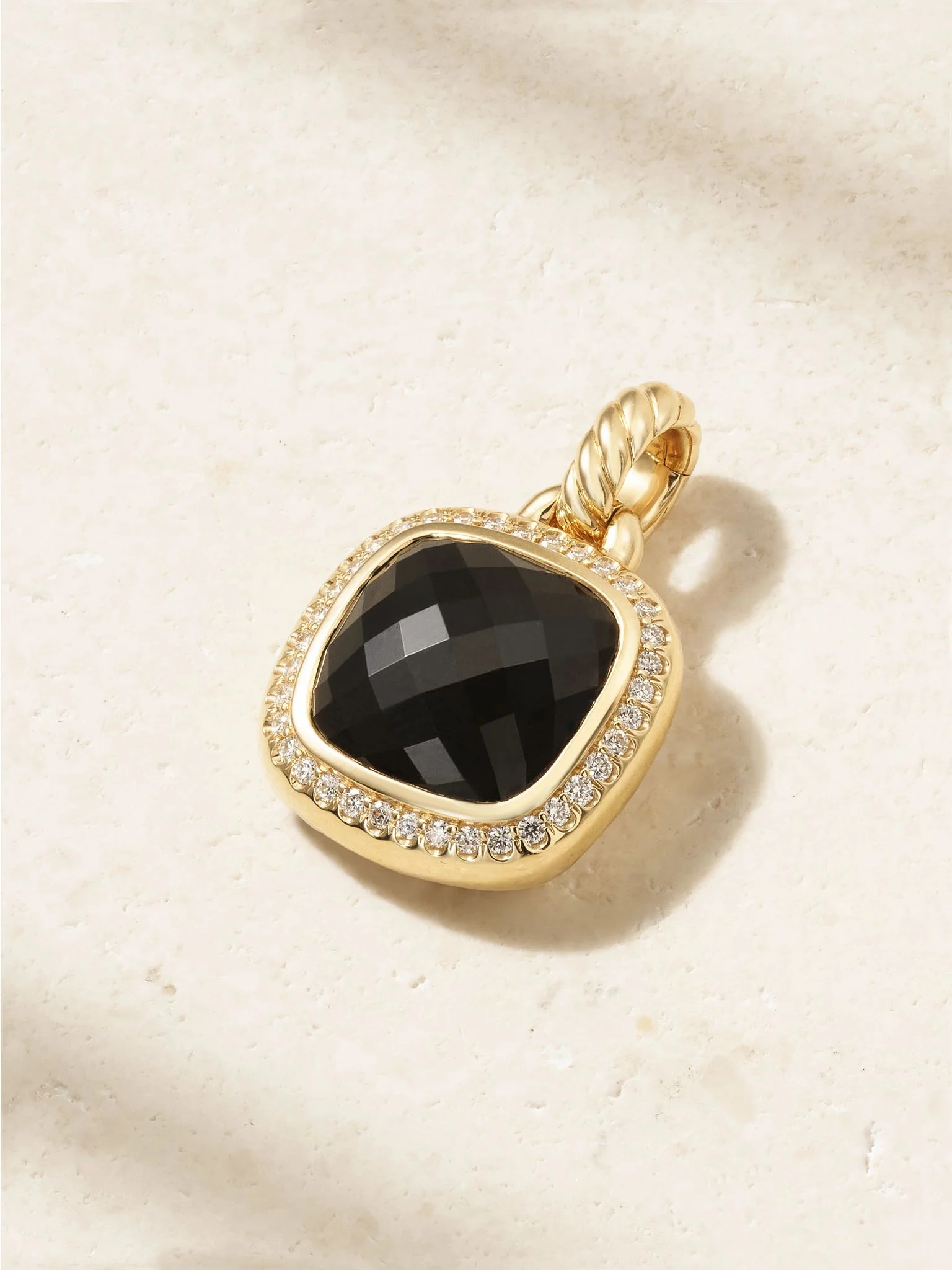 Albion® 18-karat gold, onyx and diamond pendant Black - 1