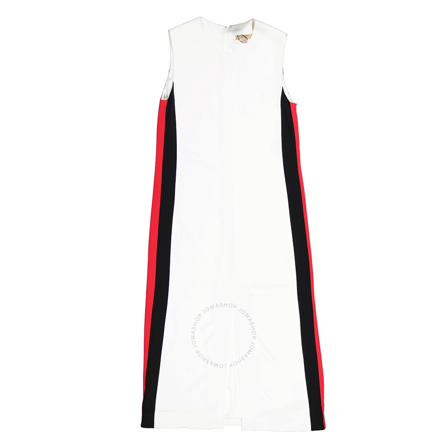 Burberry Ladies White Roundneck Sleevless Dress - 1