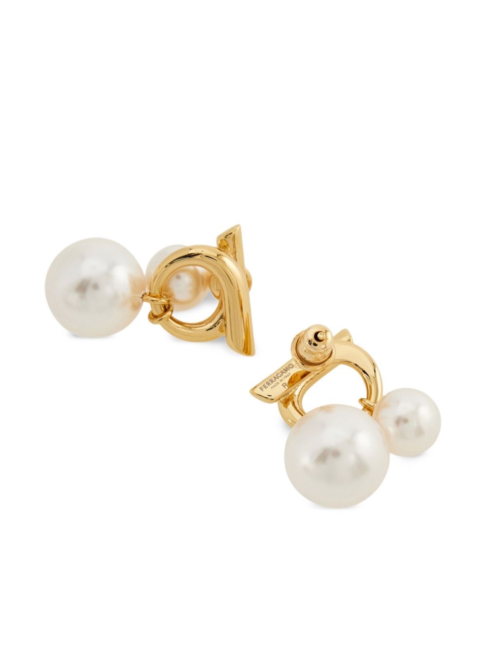 faux-pearl embellished earrings - 3