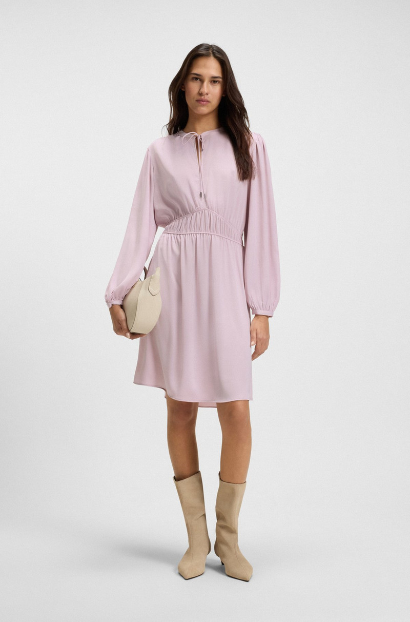 BOSS CRINKLE-SATIN MINI DRESS WITH GATHERED DETAILS outlook