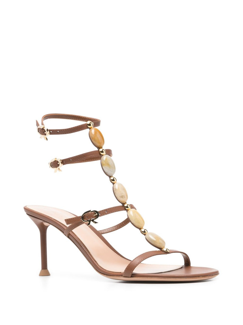 Gianvito Rossi stone-detail sandals outlook