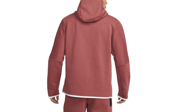 Nike Casual Sports Breathable Zipper Hooded Jacket Brown Red Brownred CU4489-661 - 2