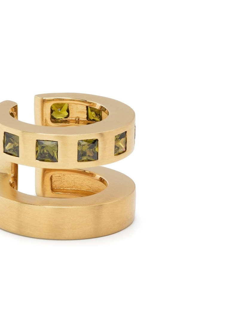TOM WOOD Arch Zirconia Double cuff earrings outlook