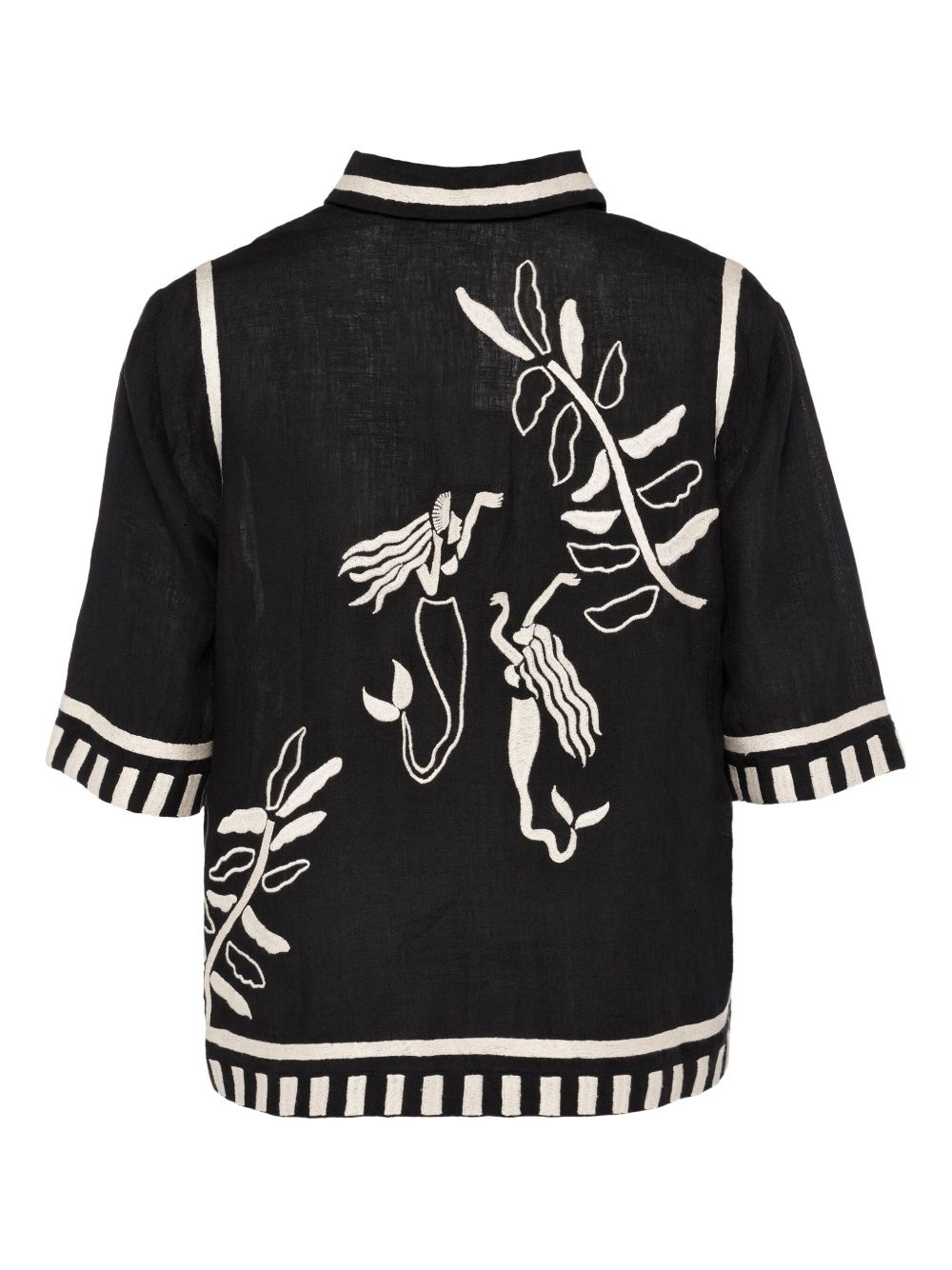 Crab embroidered short-sleeve shirt - 5