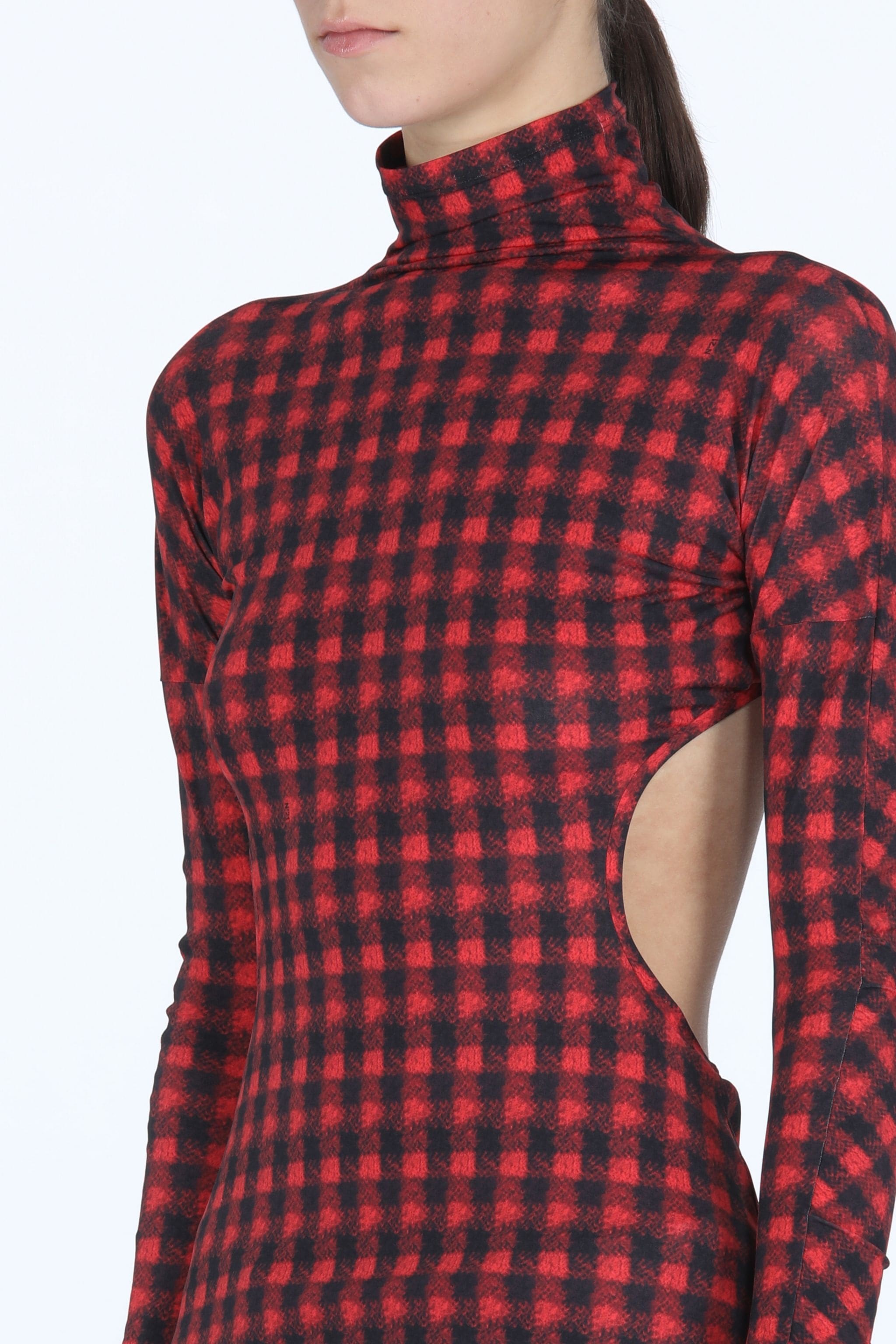 BACKLESS CHECKED TOP - 5