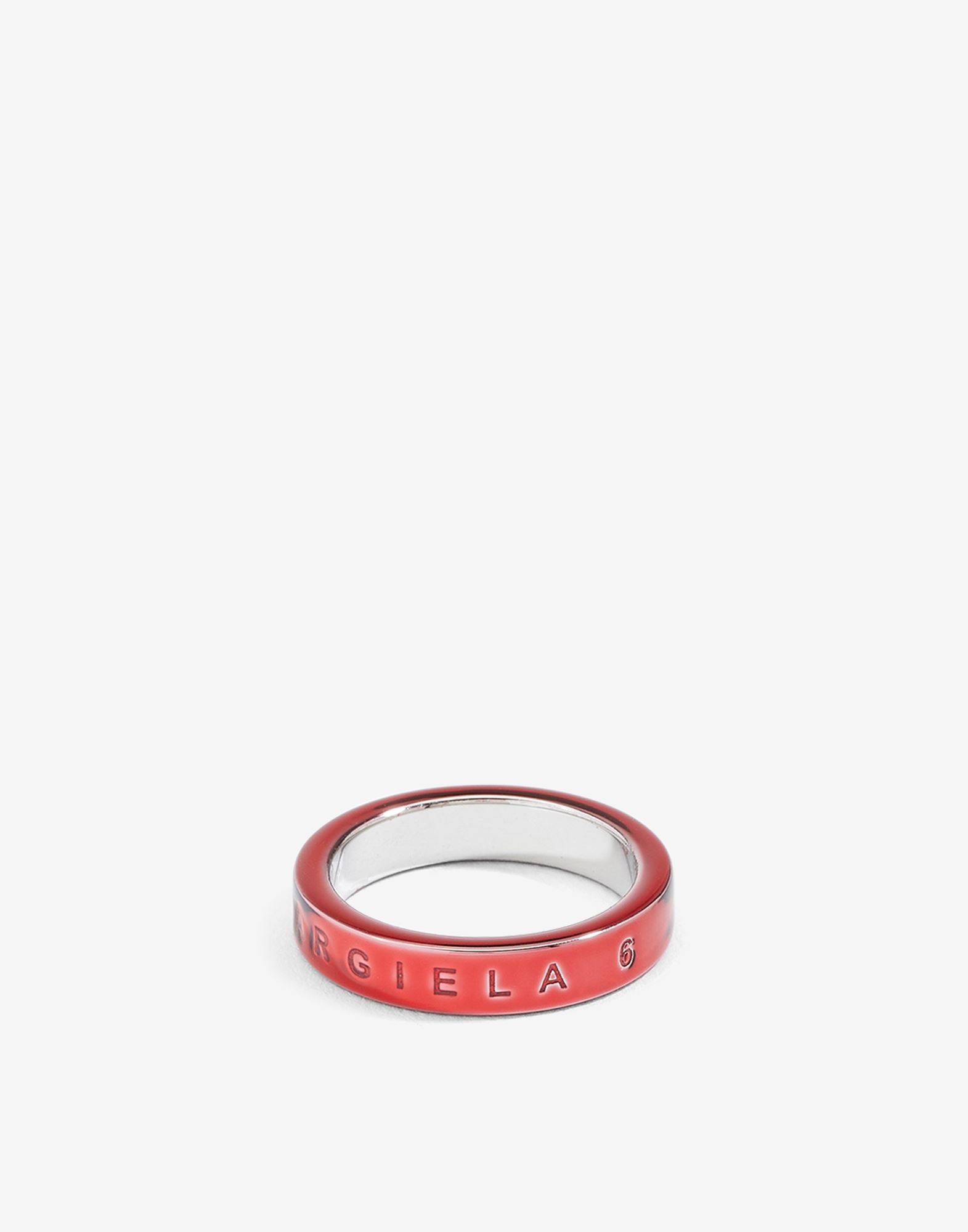 Margiela 6 logo brass ring - 2