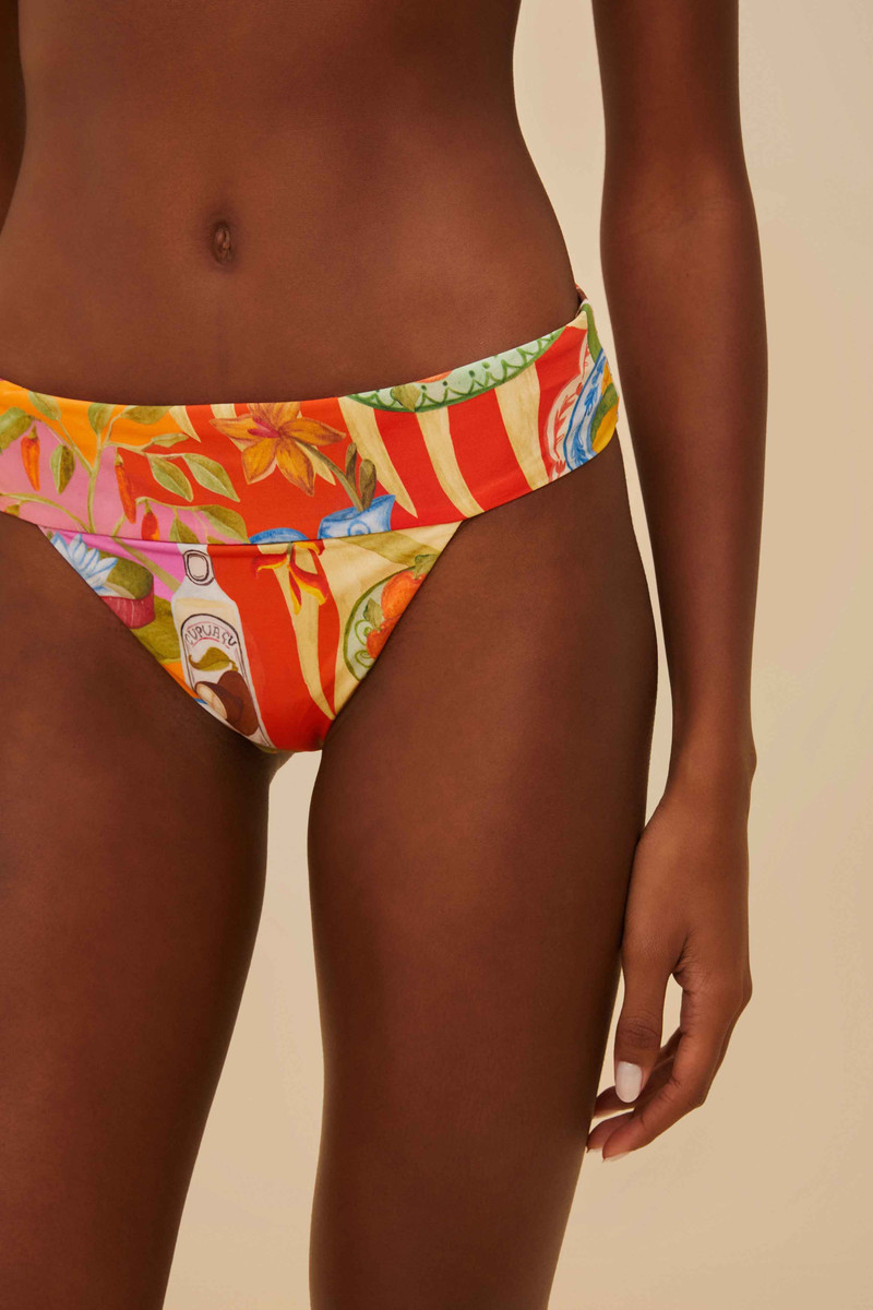 FARM RIO Multicolor Summer Picnic Bikini Bottom outlook
