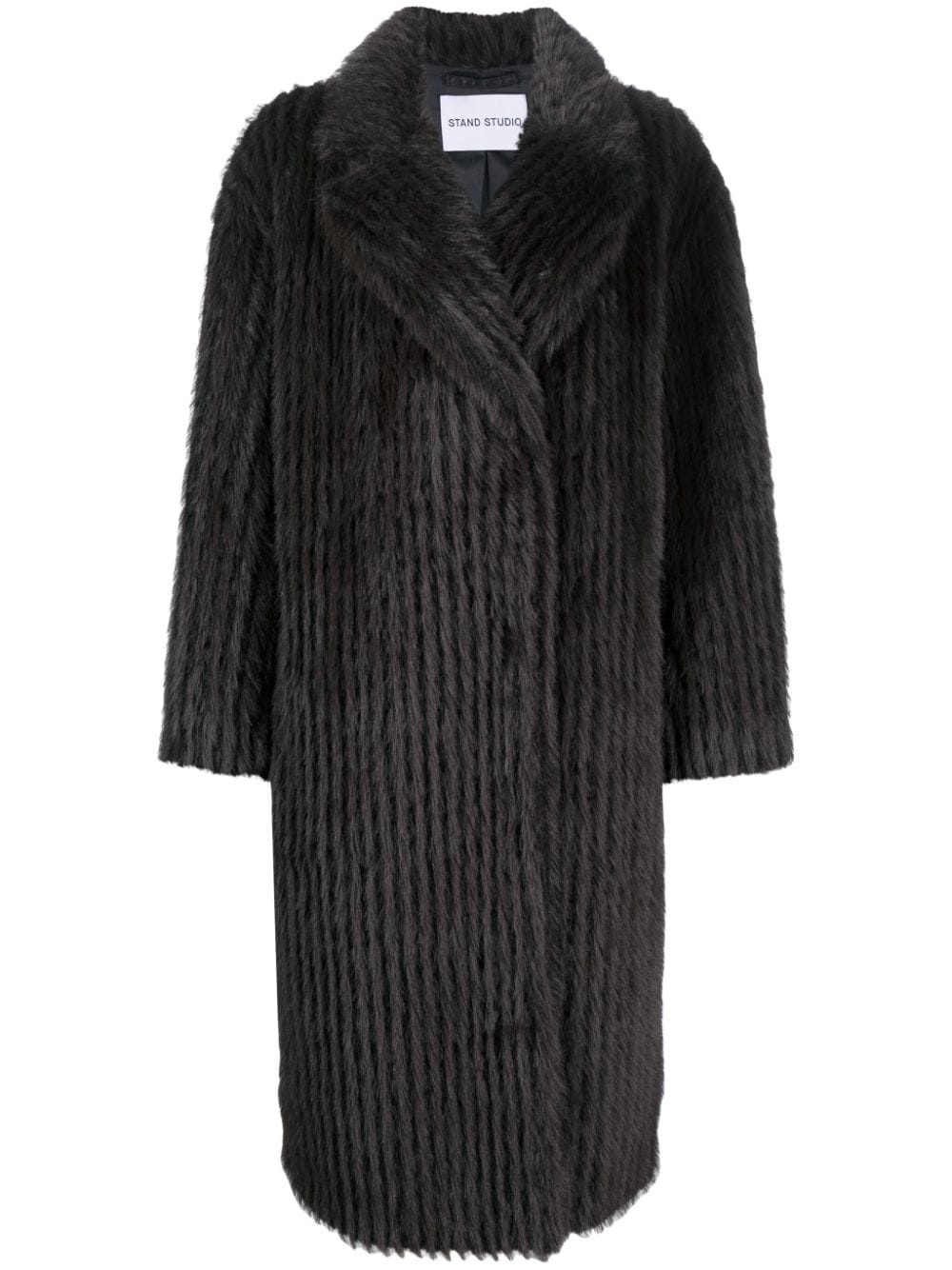 Genevieve double-breasted faux-fur coat - 1