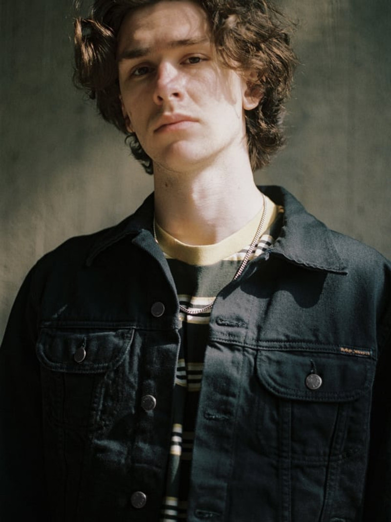 Nudie Jeans Danny Rinsed Denim Jacket Black outlook