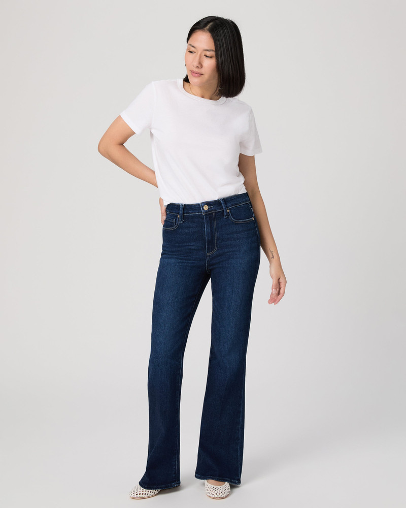 PAIGE High Rise Laurel Canyon Petite Bootcut Jean outlook