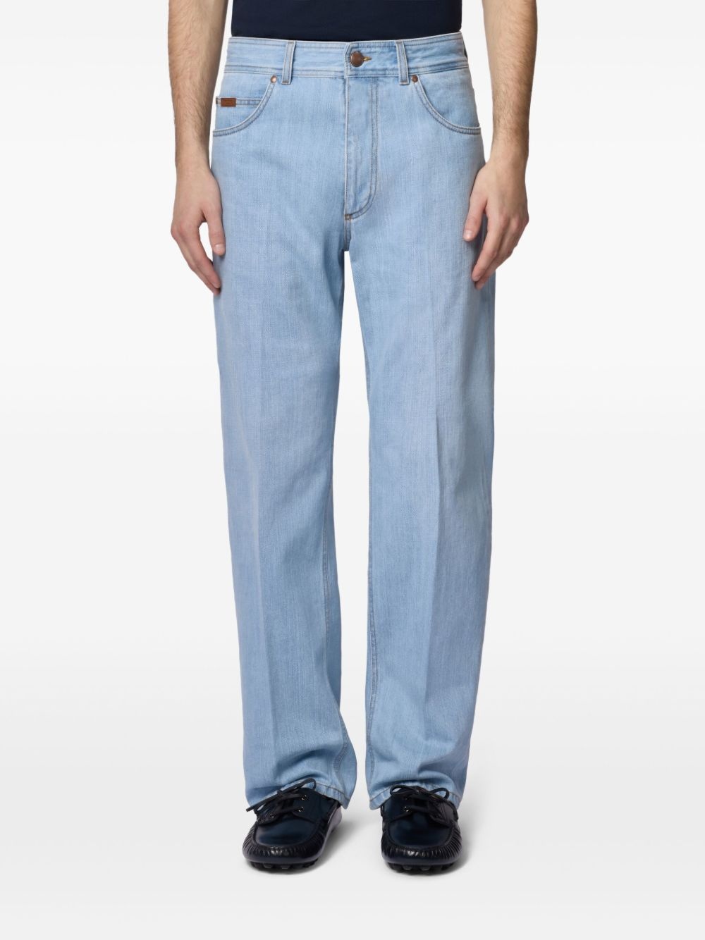 pressed-crease jeans - 3
