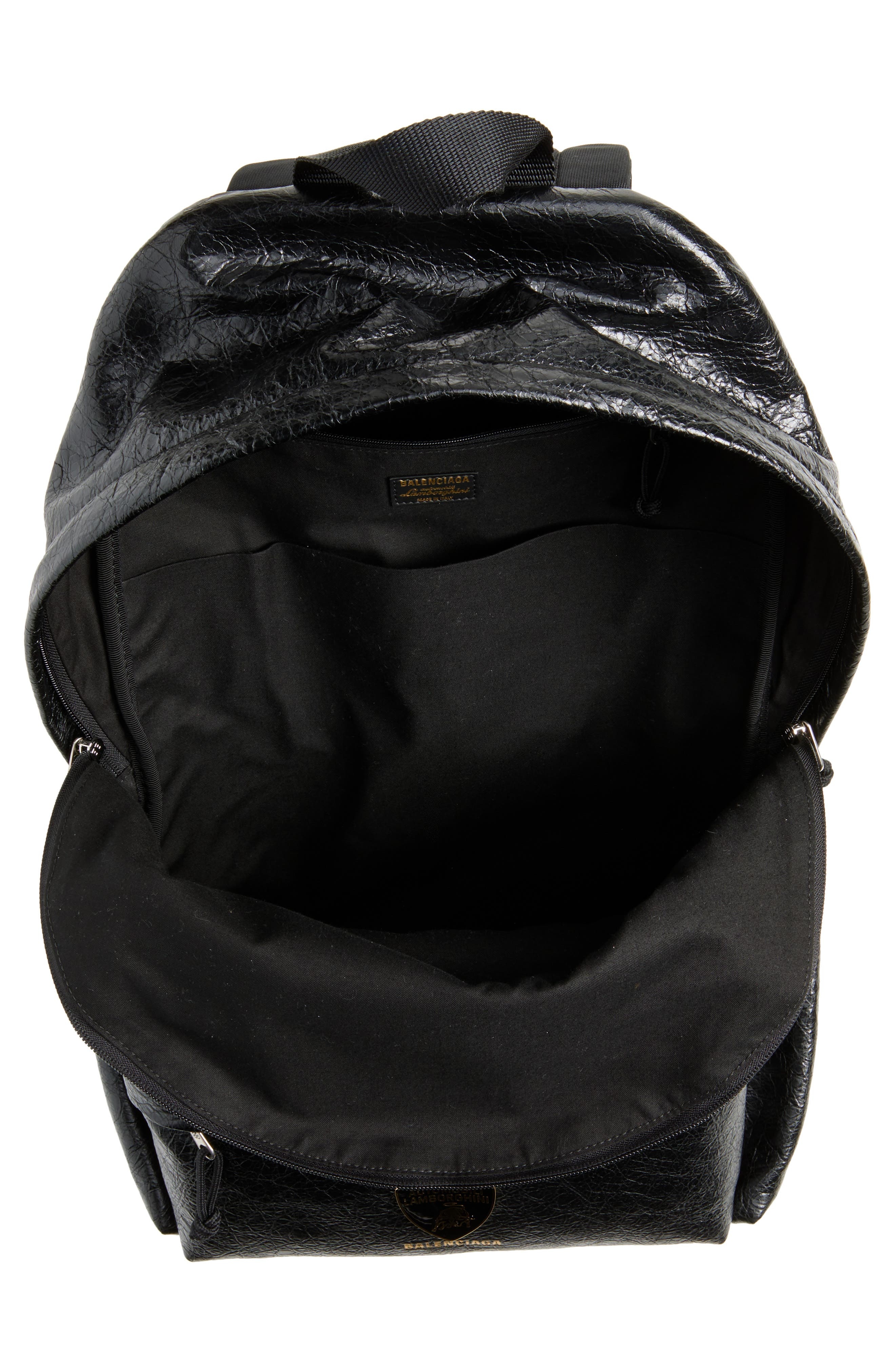 Balenciaga x Automobili Lamborghini Explorer Leather Backpack in 1000 Black at Nordstrom - 4