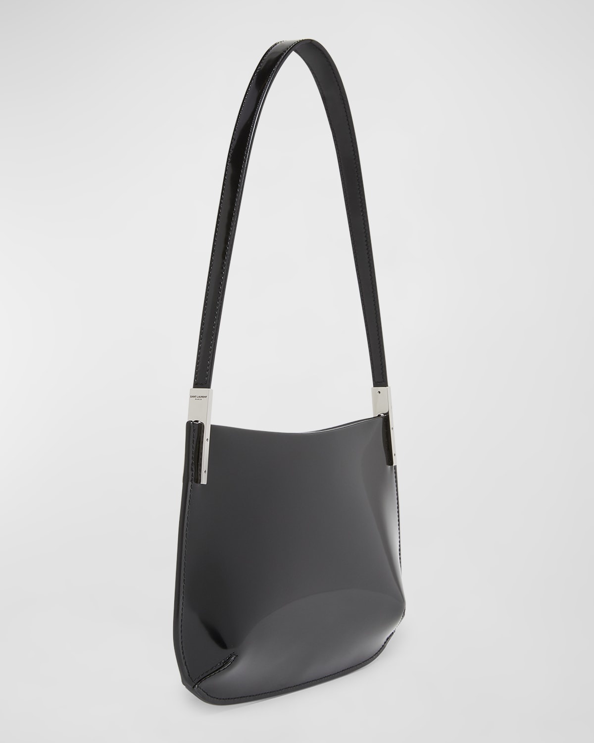 Mini Flat Shoulder Bag in Patent Leather - 5