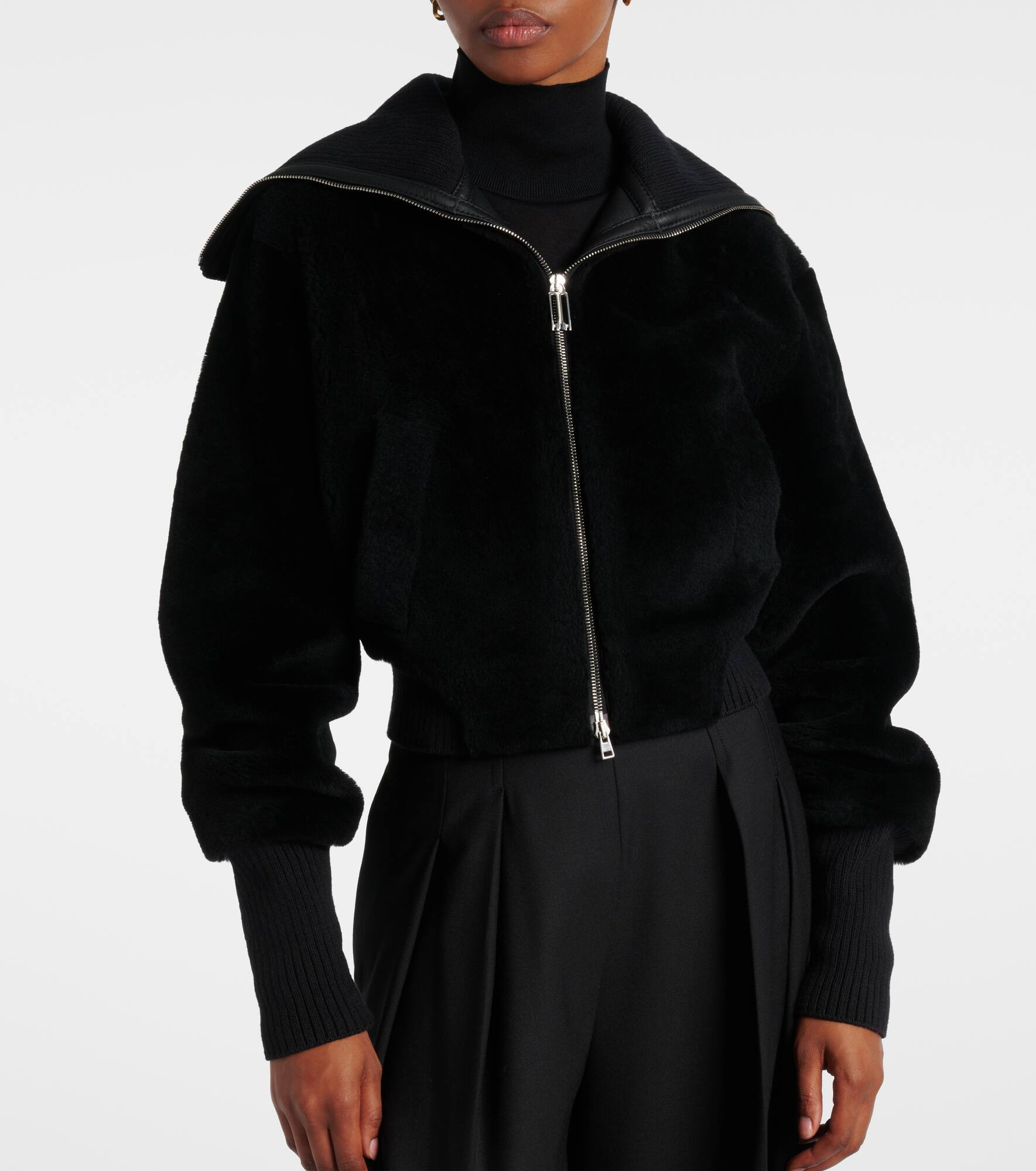 Shearling bomber jacket - 7