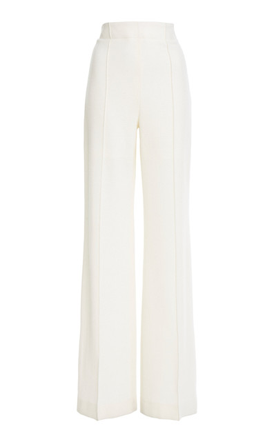 Chloé Gauzy Recycled Cashmere-Wool Straight-Leg Pants ivory outlook