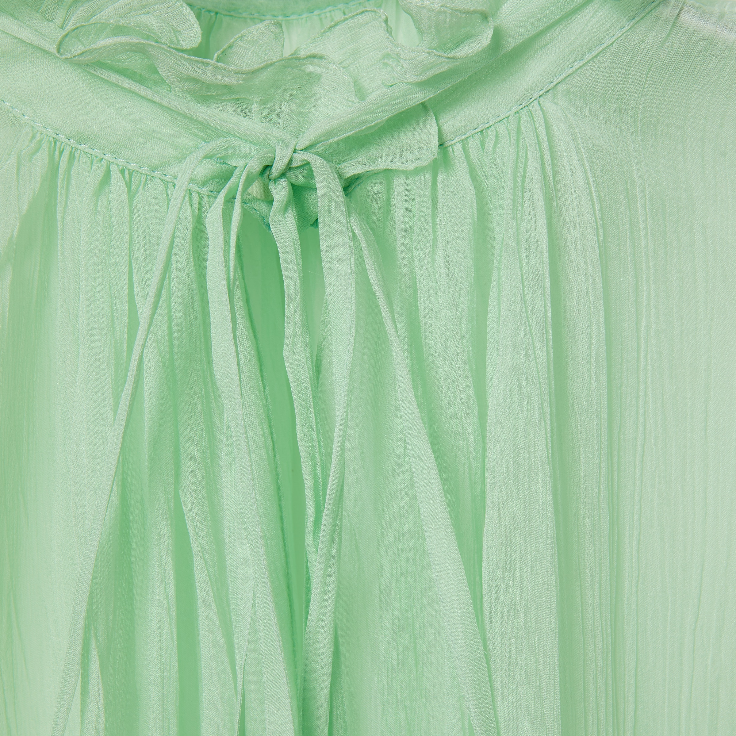 Silk chiffon creponne top - 7