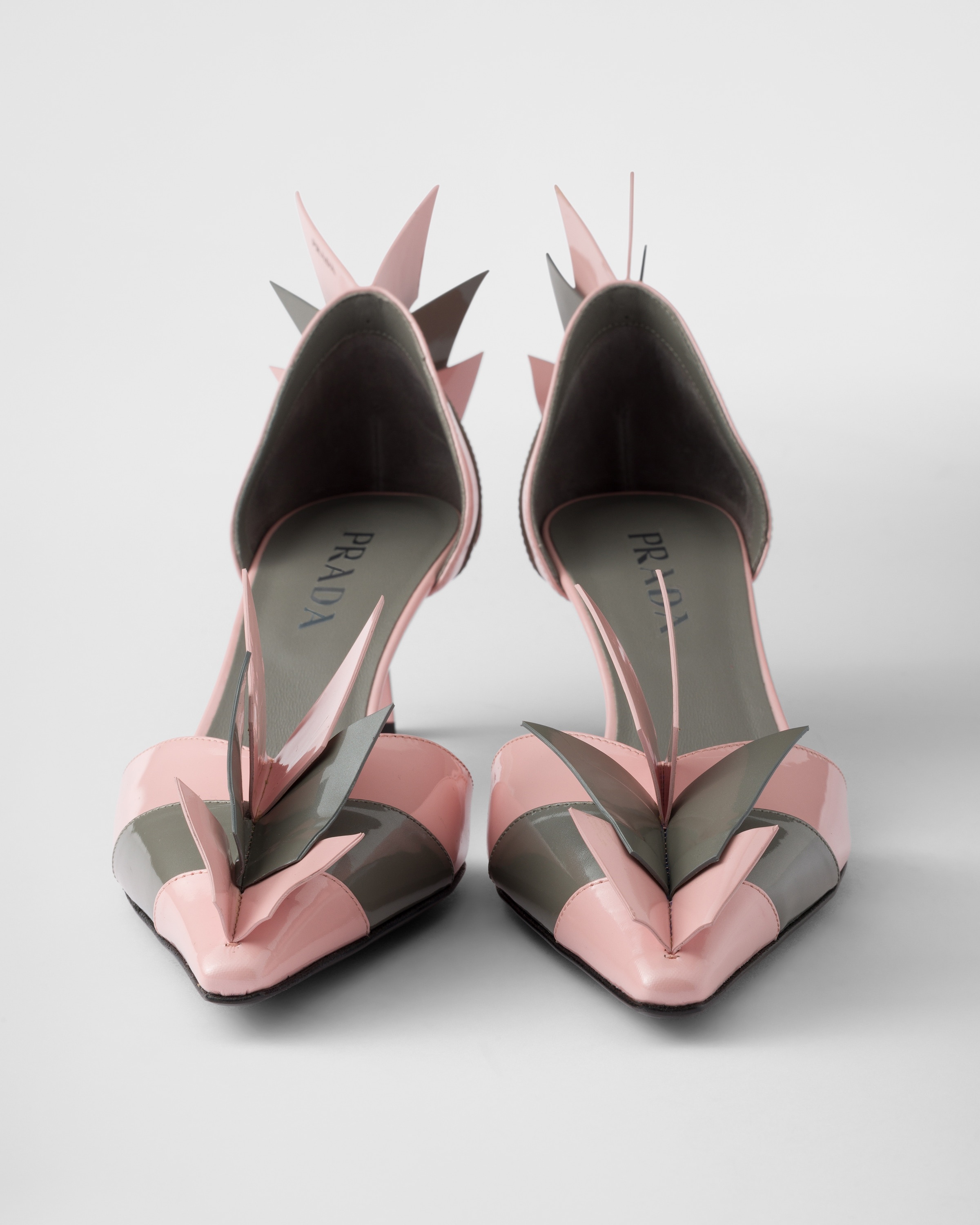 Two-tone patent leather D'Orsay pumps - 5
