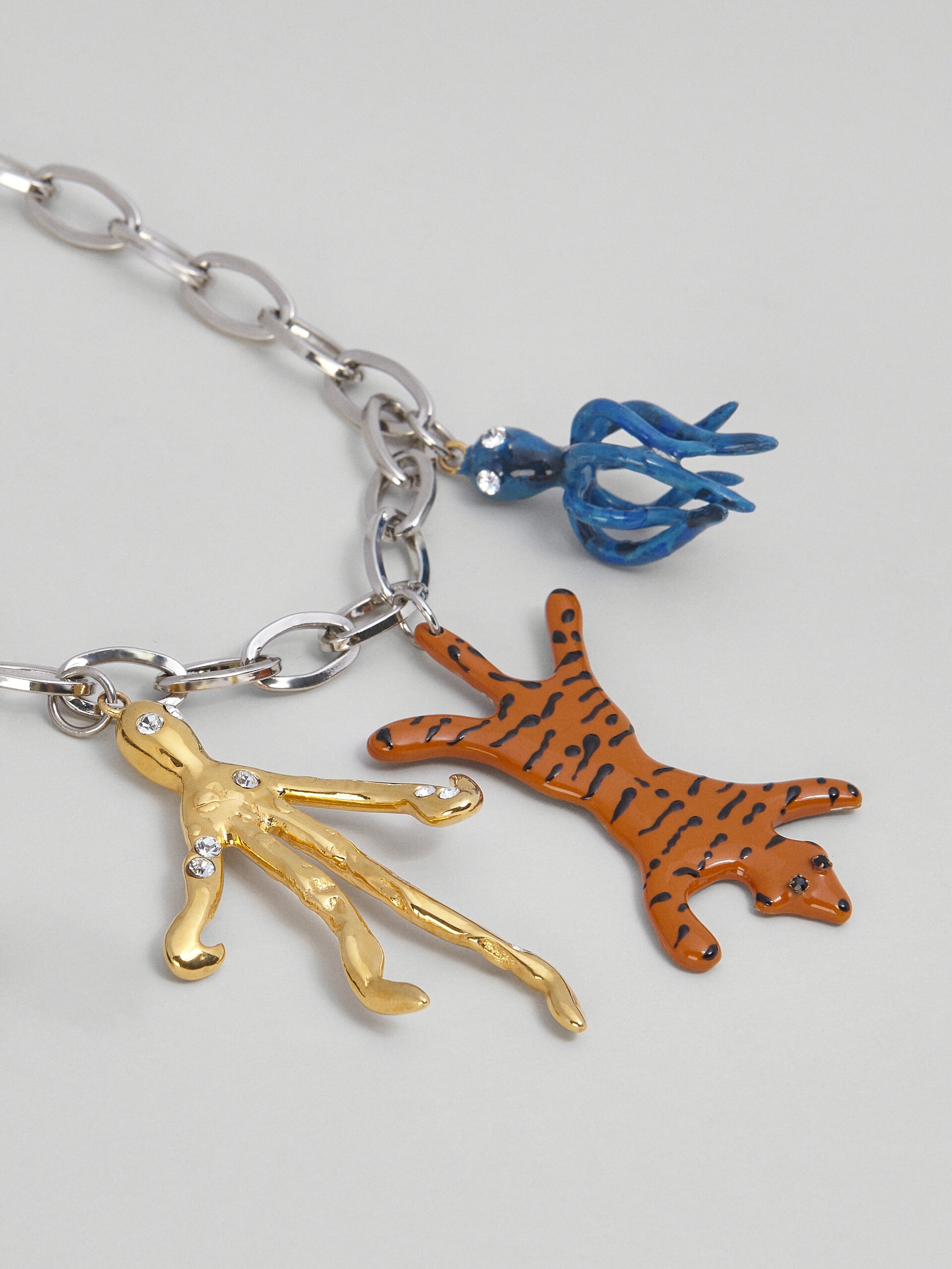 METAL CAND ENAMEL JUNGLE NECKLACE - 2