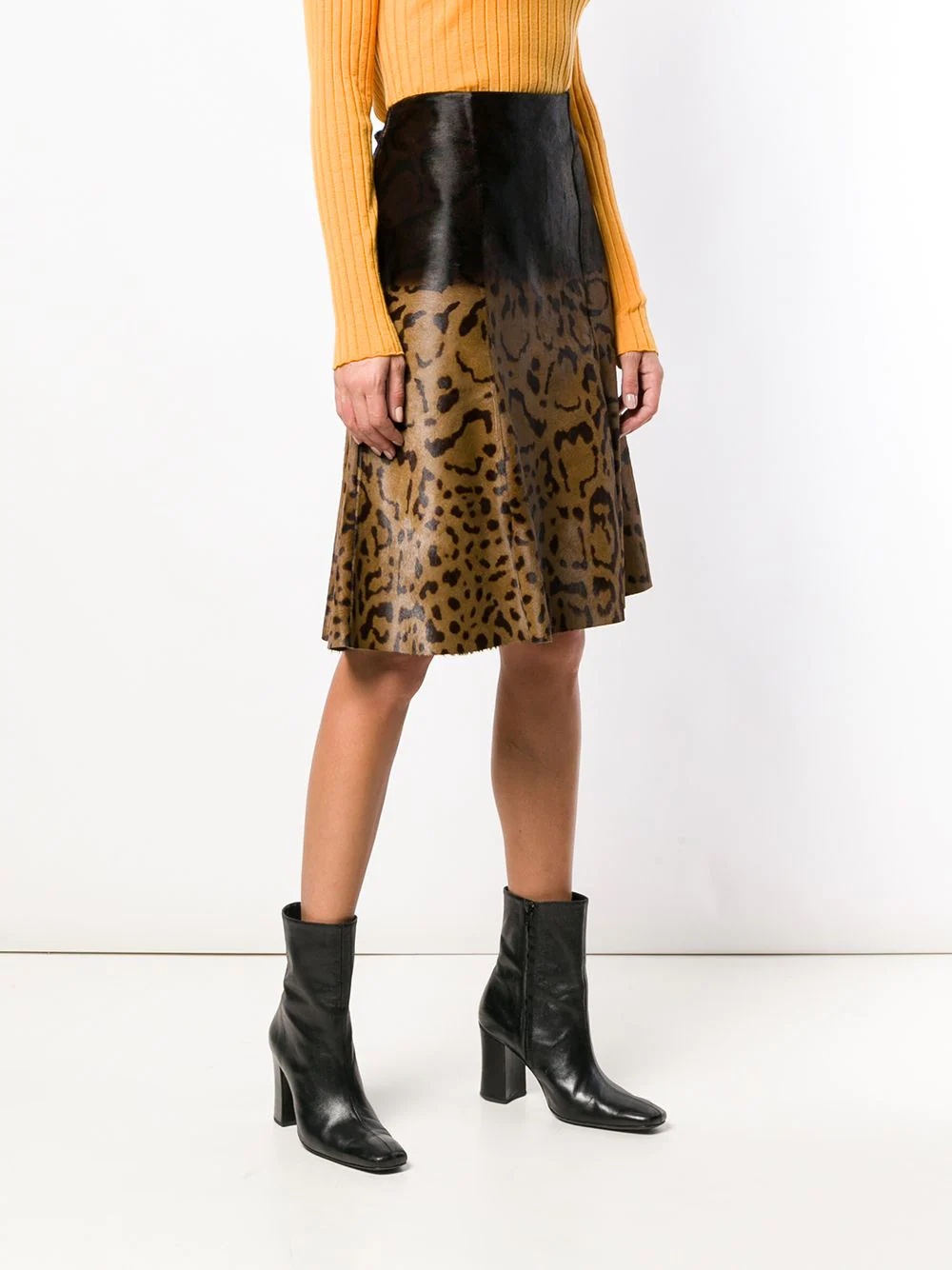animal print midi skirt - 3