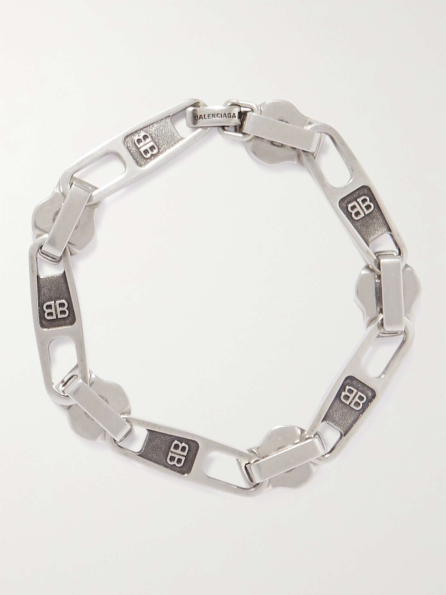 Logo-Embossed Silver-Tone Bracelet - 1