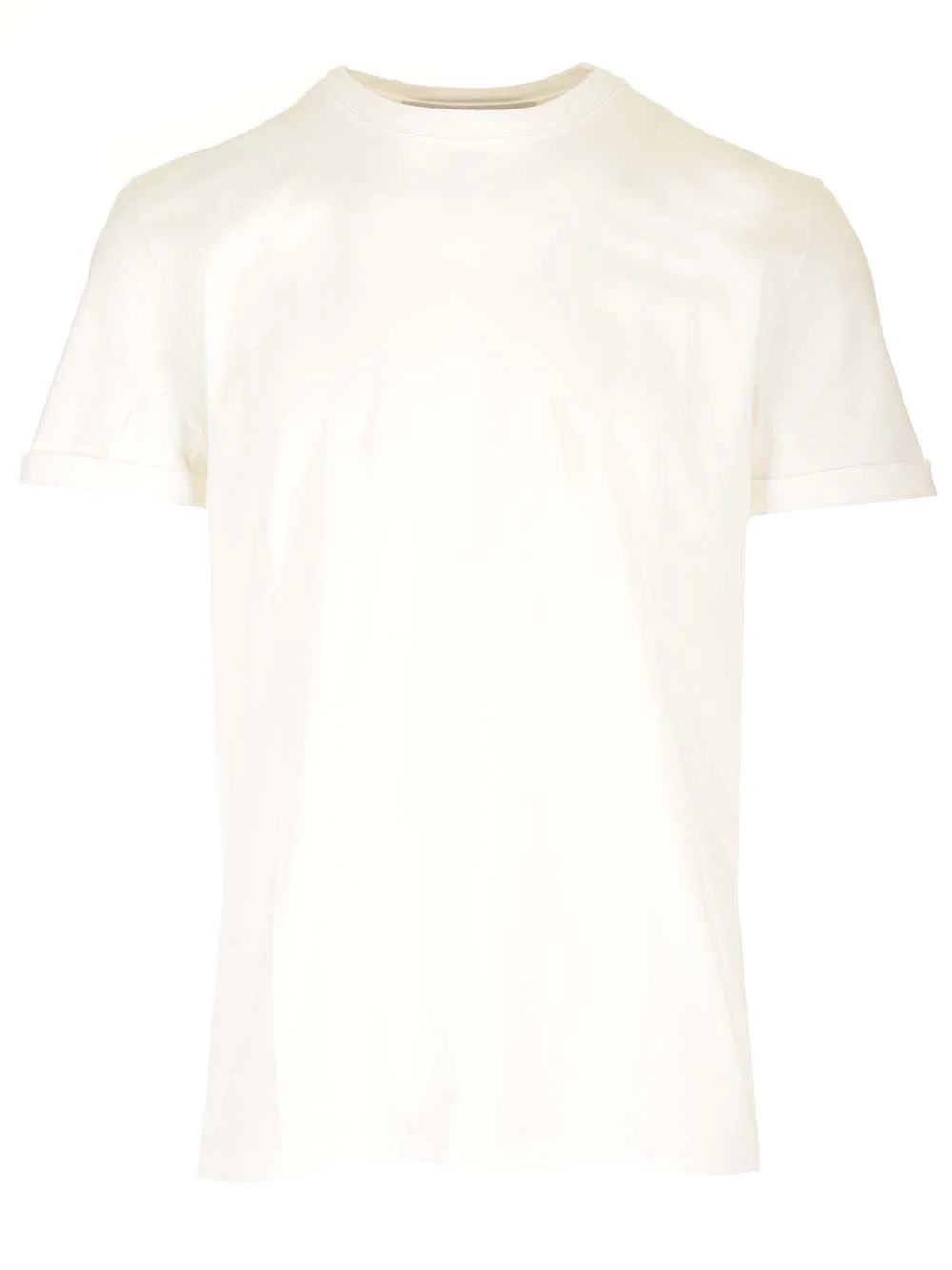 Golden Goose Men White T-Shirt With Postage Stamp - 1