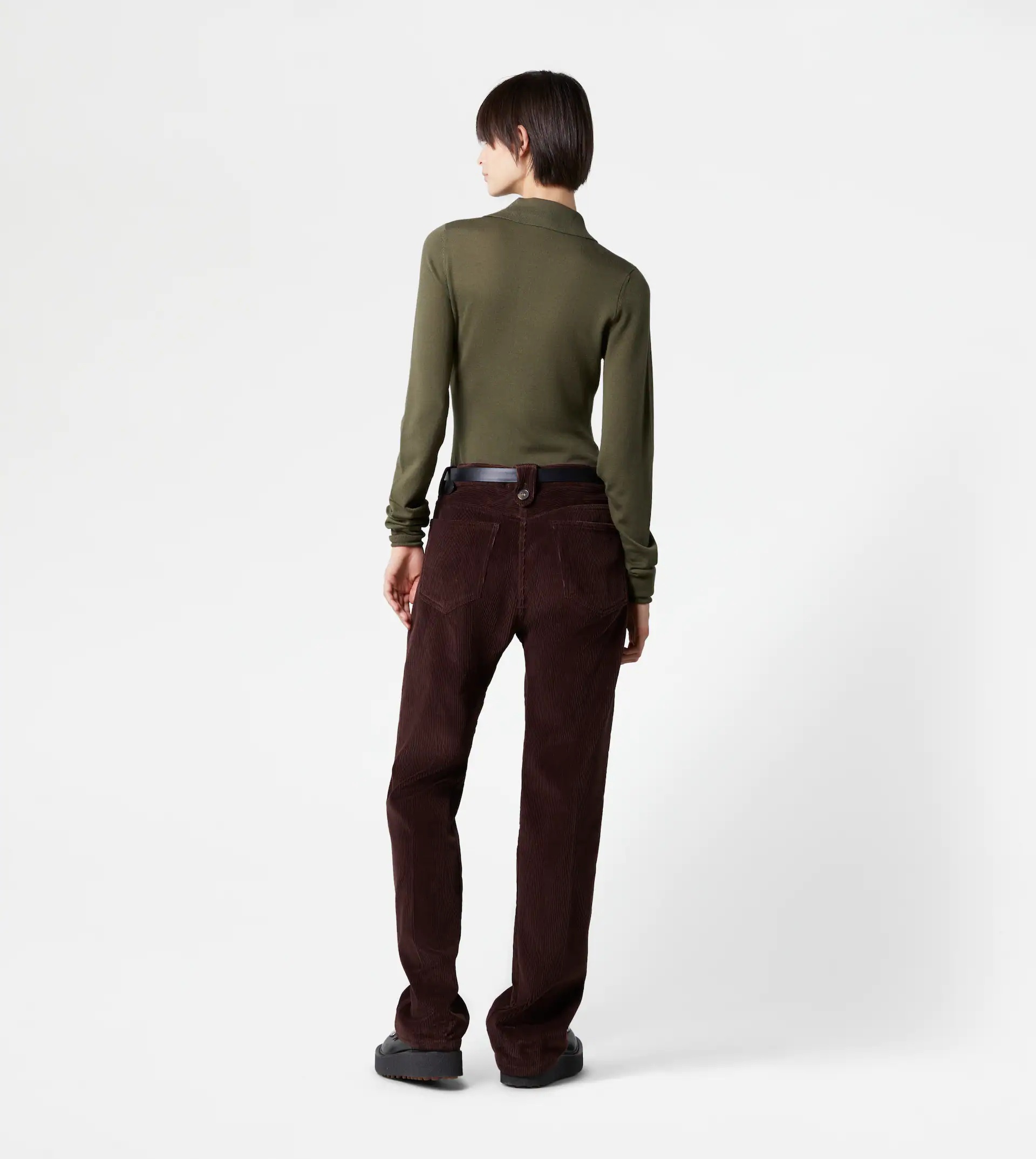 KNITTED BODYSUIT - BROWN - 3