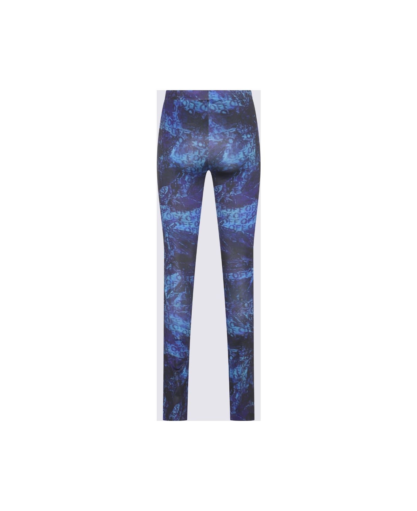 Blue Sleek Split Leggings Pants - 2