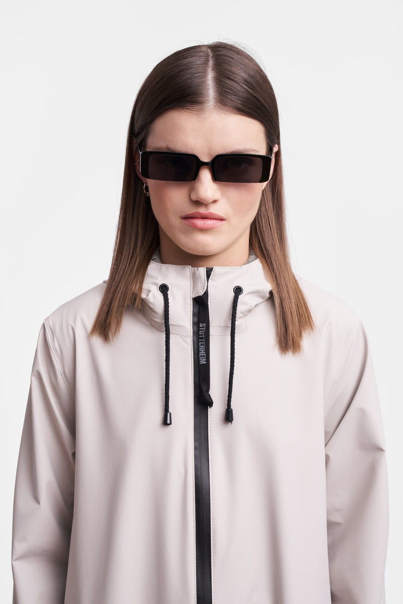 Mosebacke Long Lightweight Zip Raincoat Light Sand 7