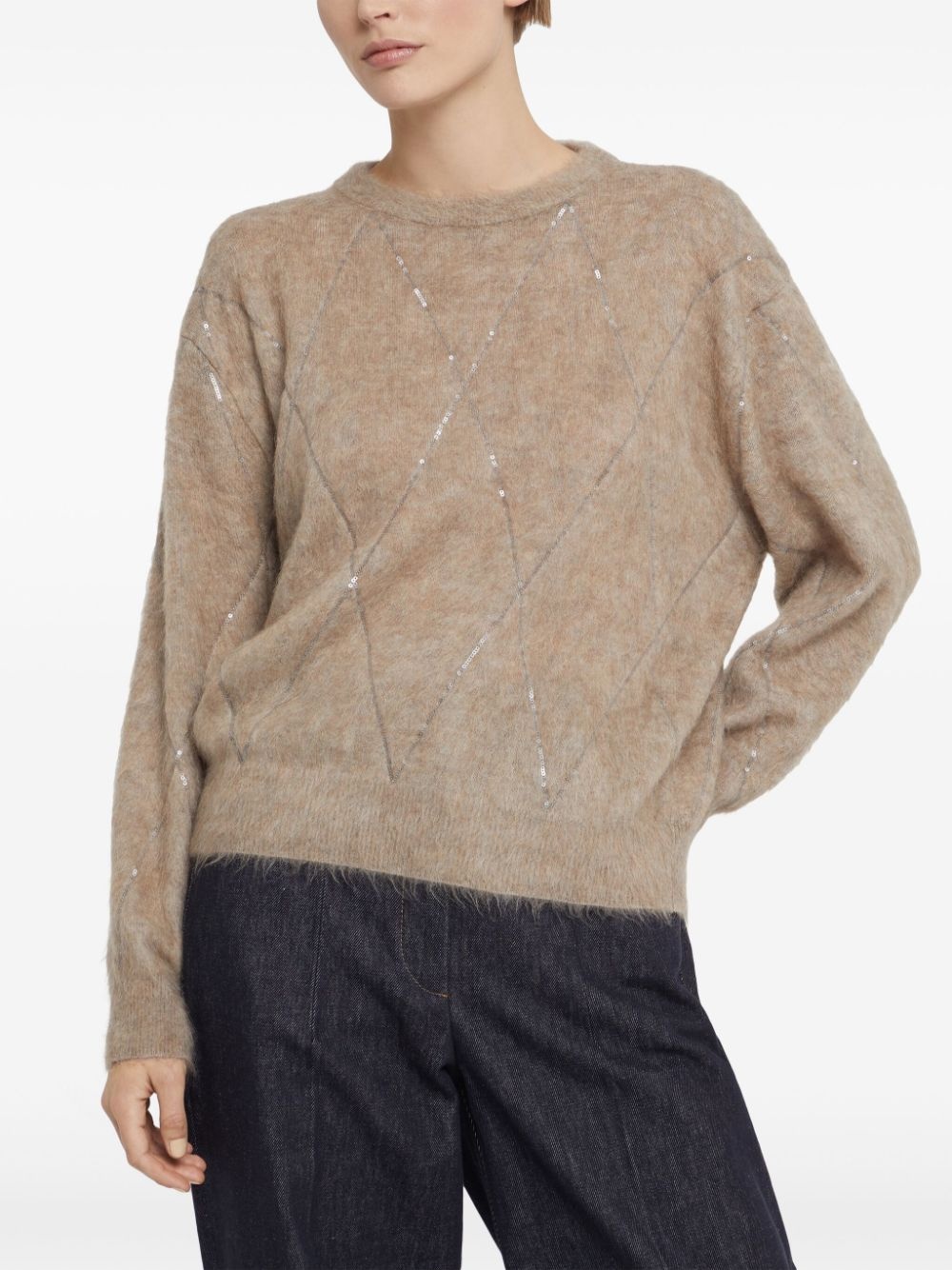 Wool crewneck sweater - 4