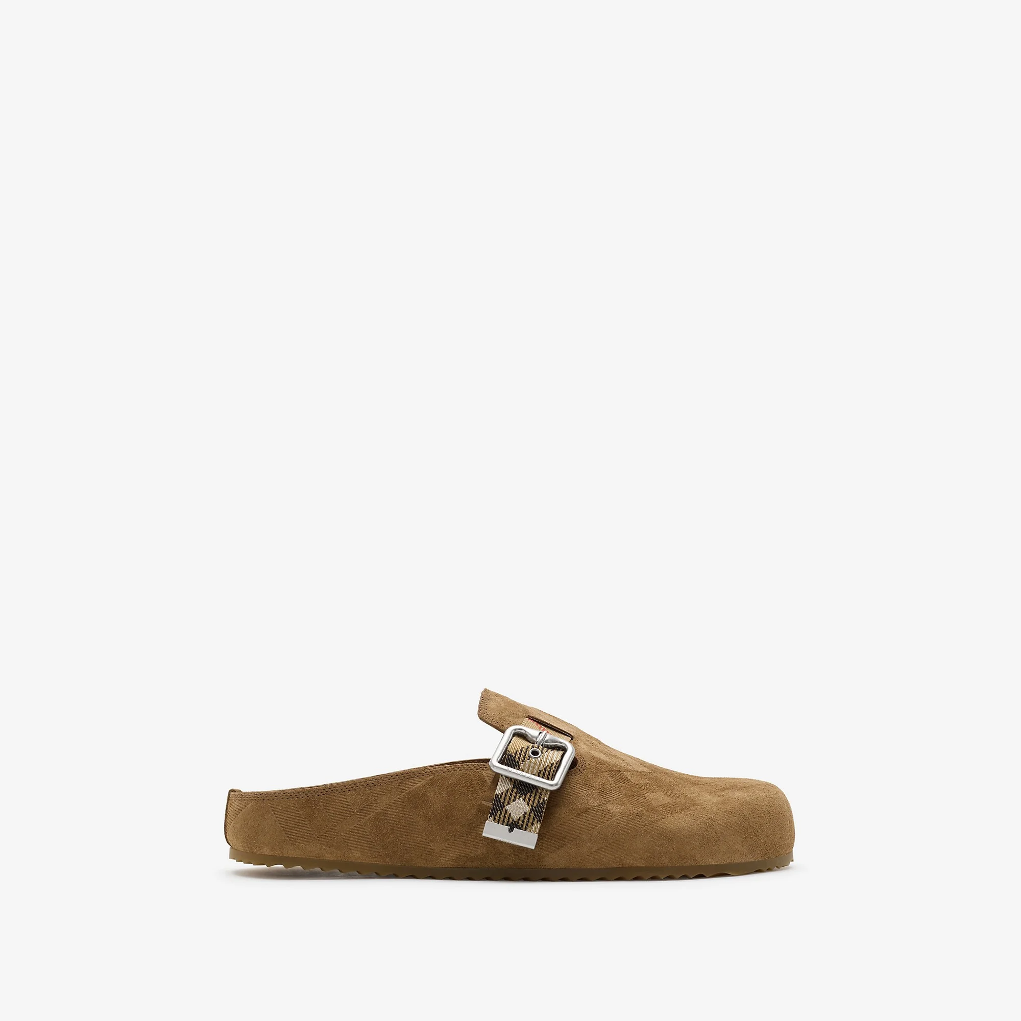 Check Suede Urchin Clogs - 1