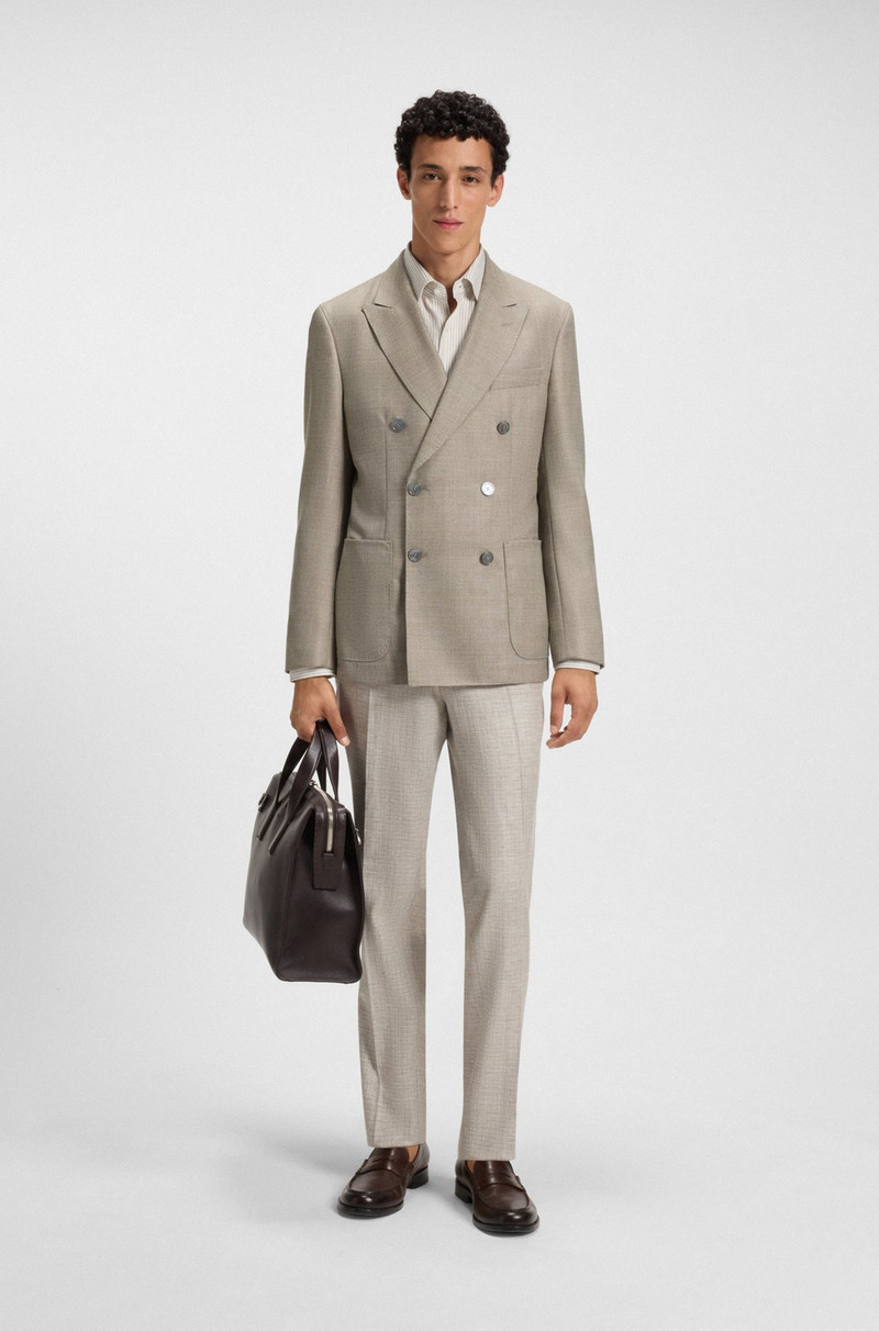 BOSS SLIM-FIT BLAZER IN PATTERNED VIRGIN WOOL outlook