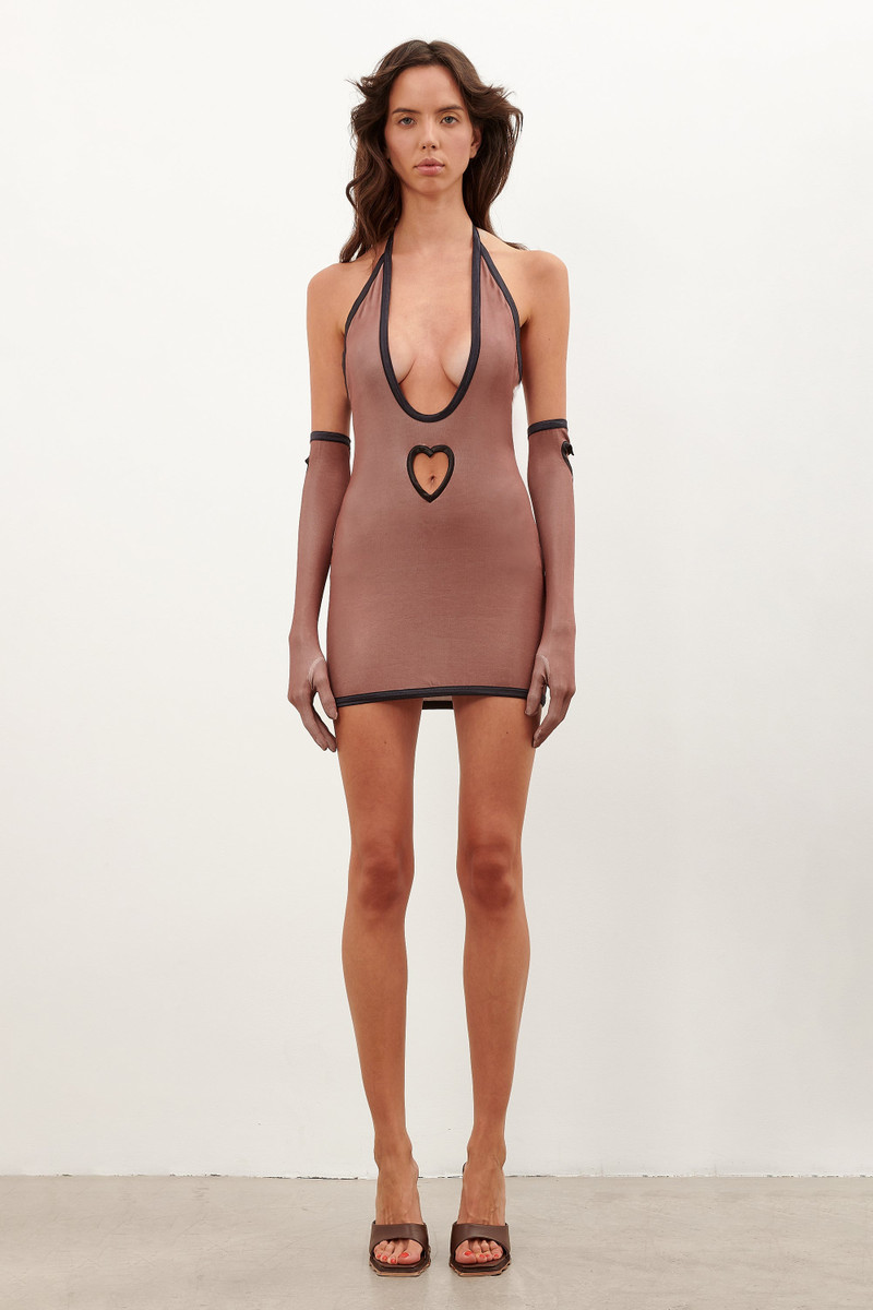 KYLIE GLOVES JERSEY BROWN 4