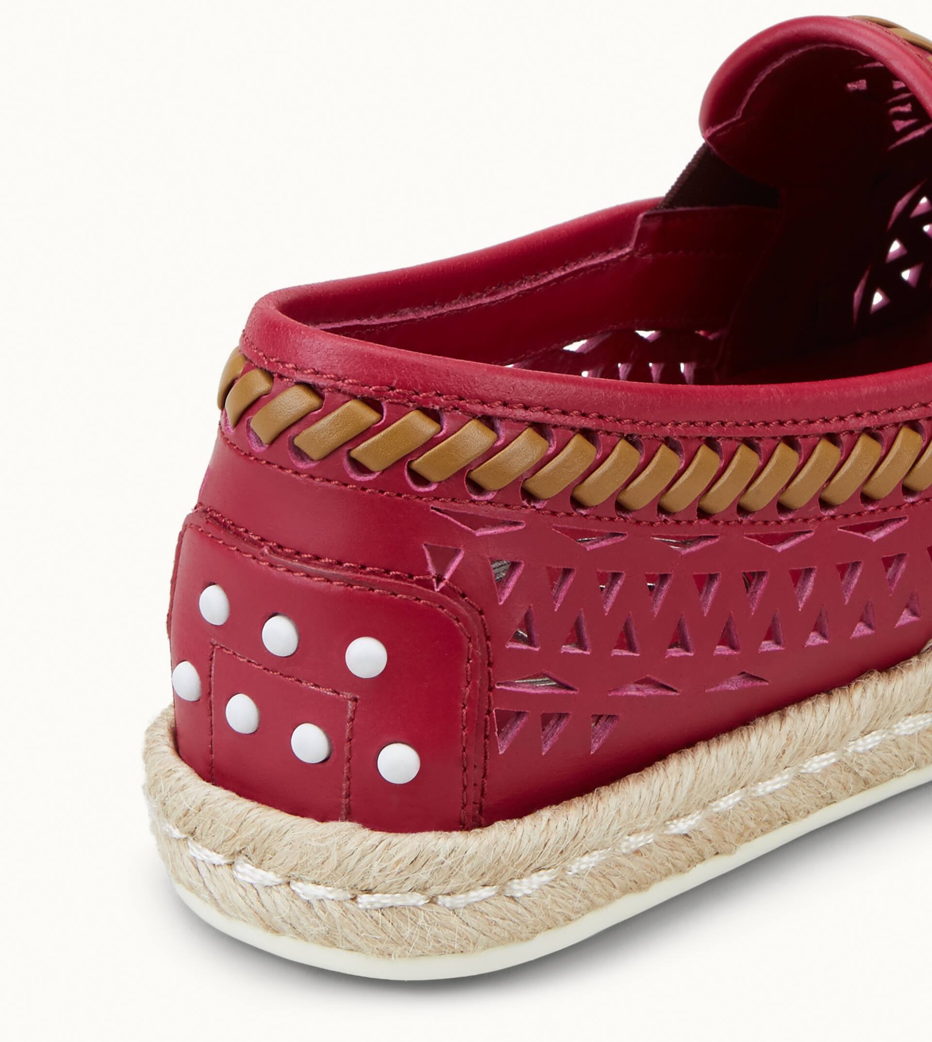 SLIP-ONS IN LEATHER - VIOLET, BROWN - 6