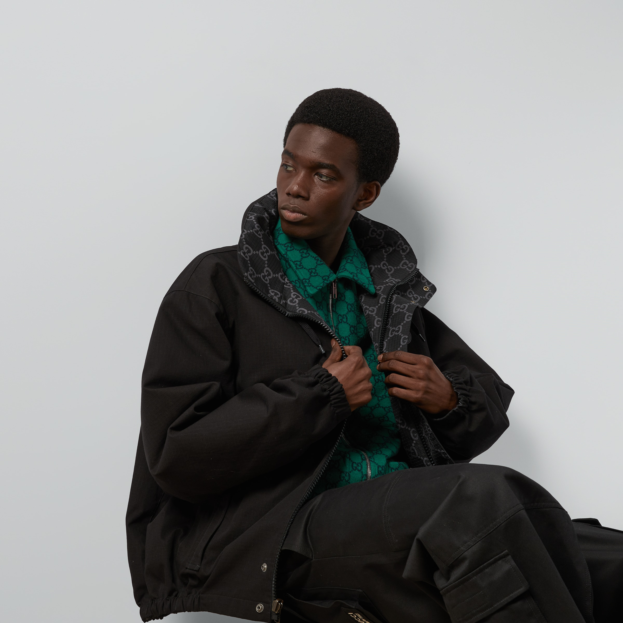 Reversible GG ripstop nylon jacket - 7