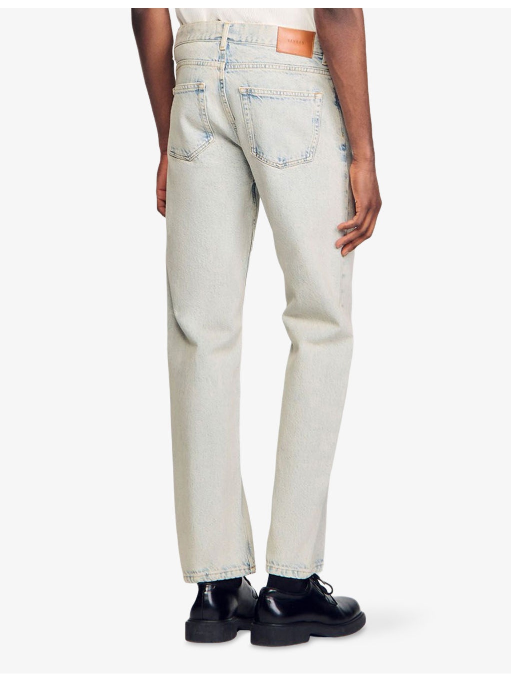 Faded-Wash Straight-Leg Denim Jeans - 4