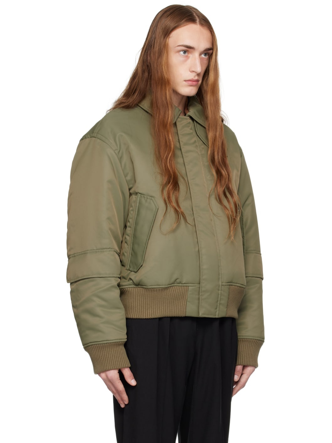 Khaki Relaxed Bomber Jacket - 2