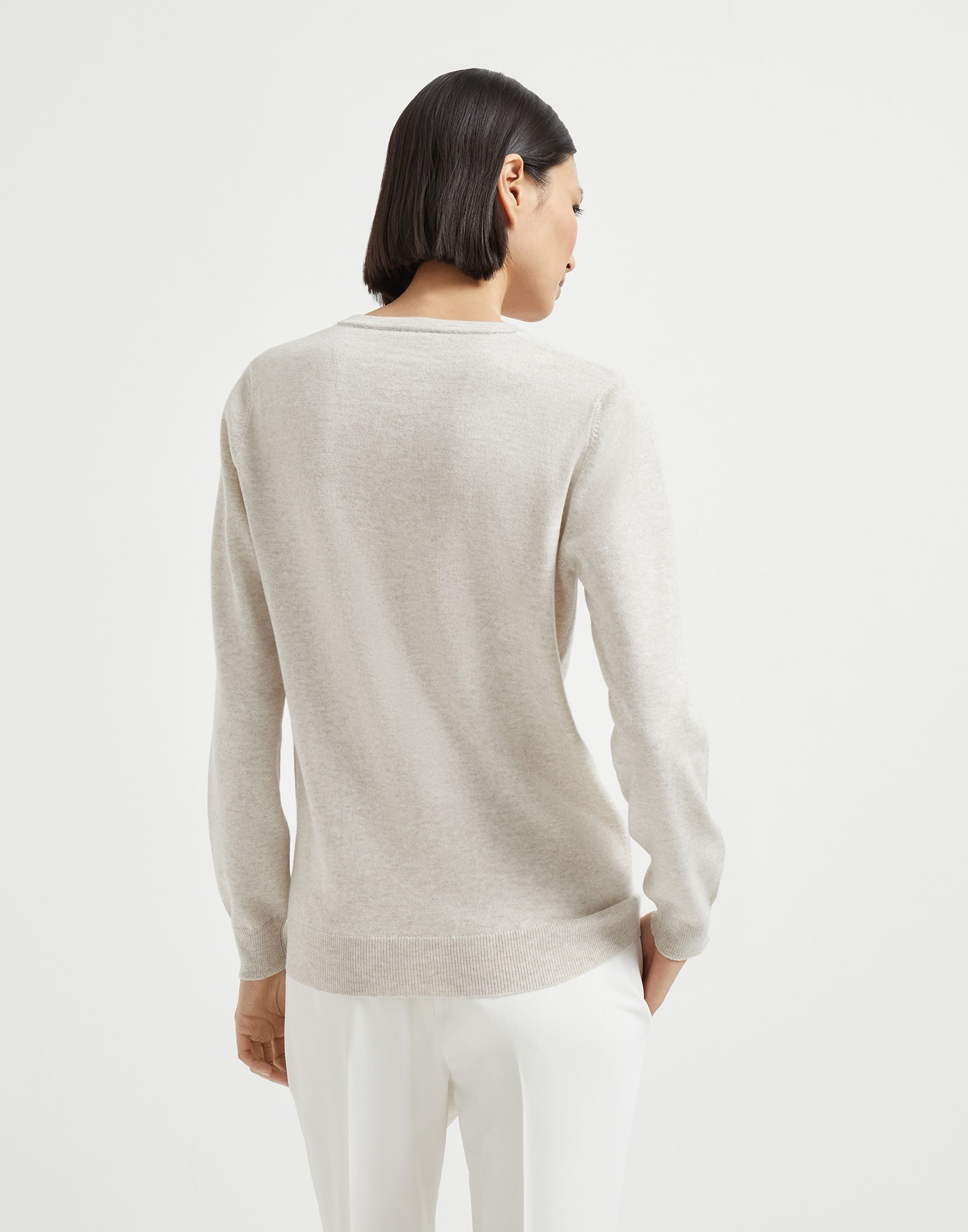 Cashmere sweater with monili - 2