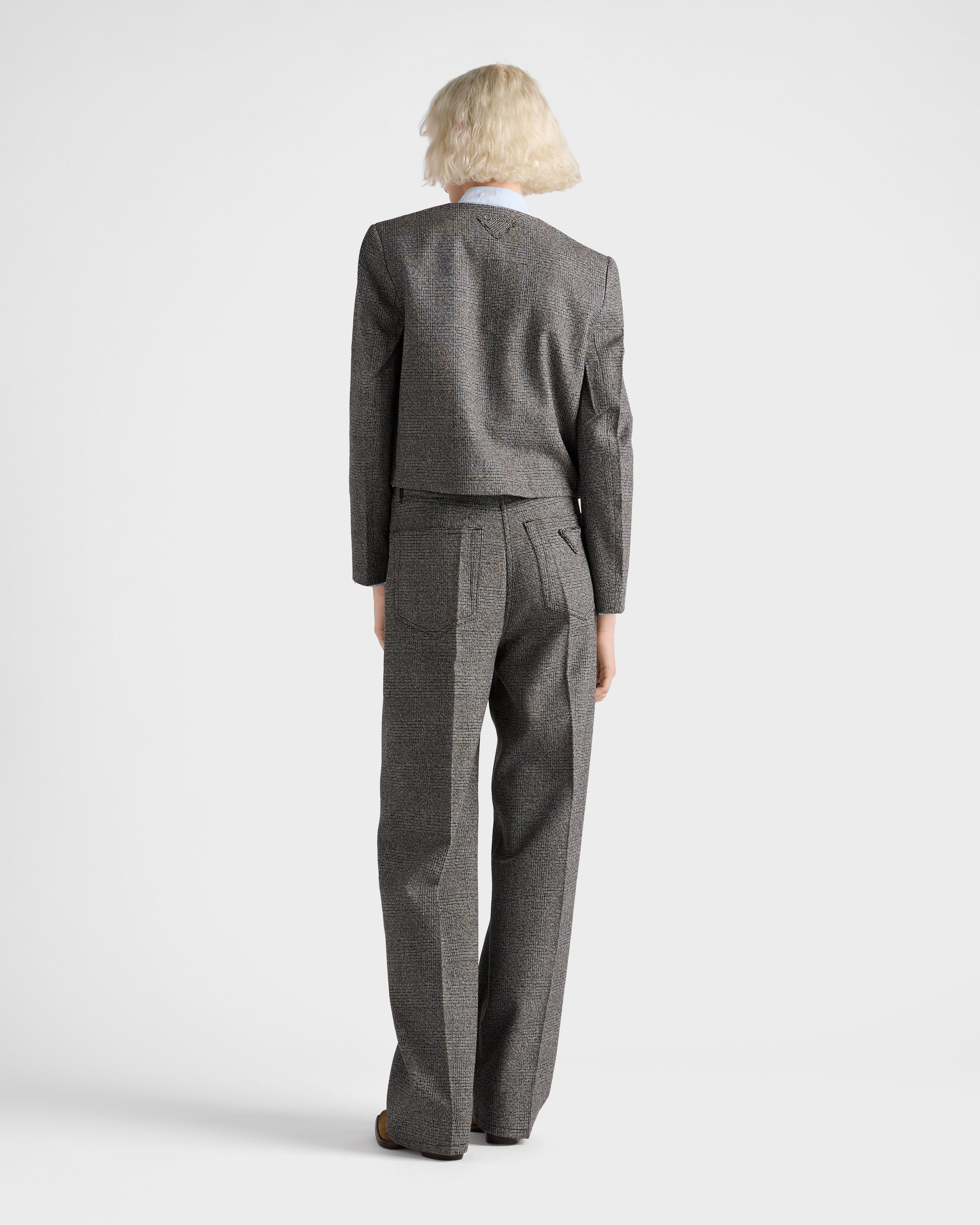 Prince of Wales check mouliné wool pants - 5