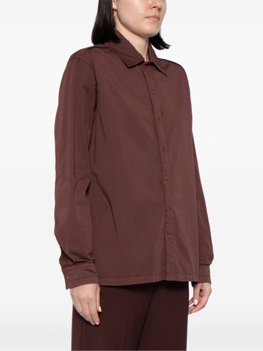 dyed cotton-satin shirt - 3
