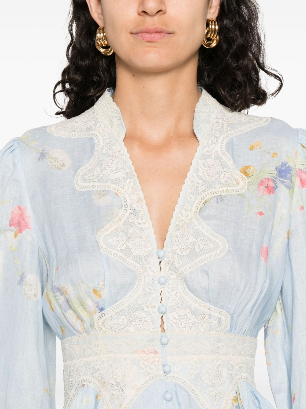 Zimmermann Women Lucky Linen Mini Dress - 5