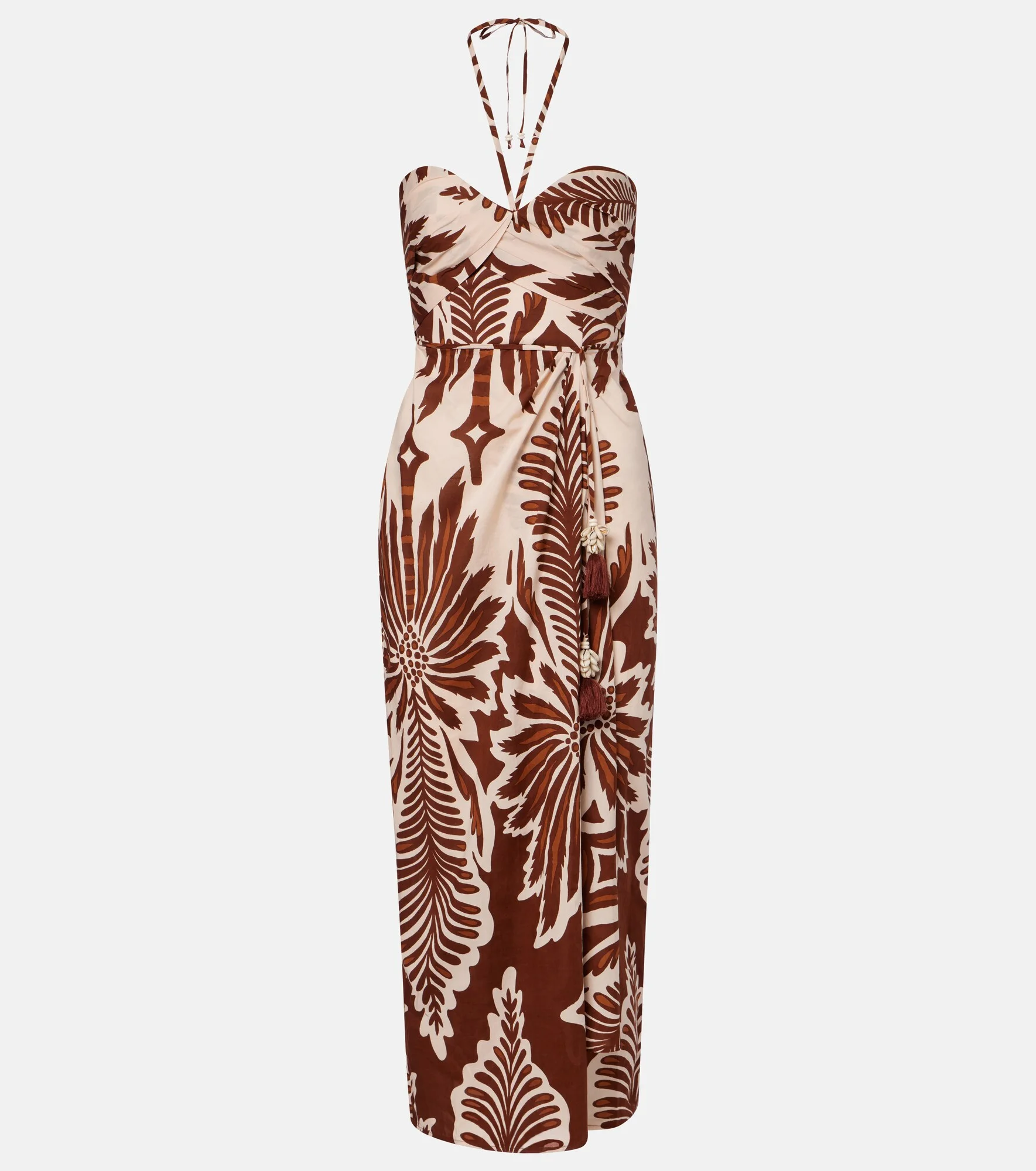 Collina printed cotton midi dress - 1