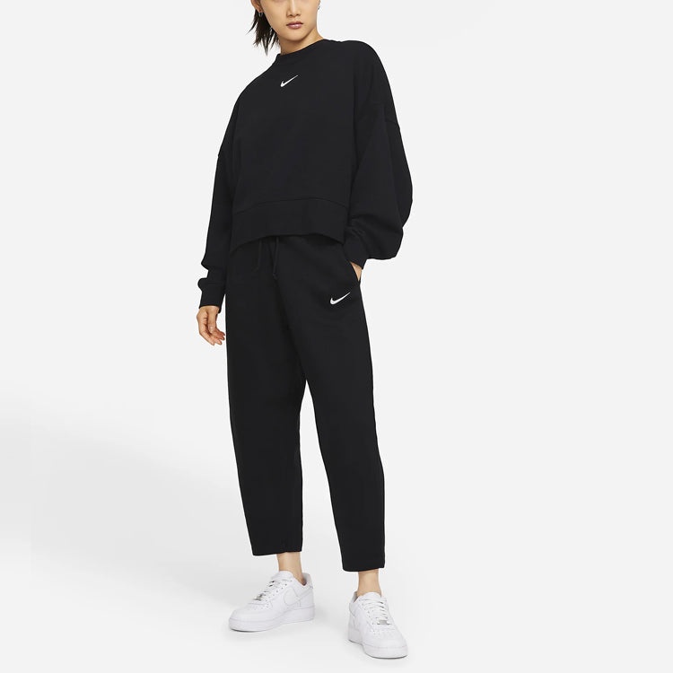 (WMNS) Nike Sportswear Collection Essentials Curve Pants Black DD5637-010 - 3