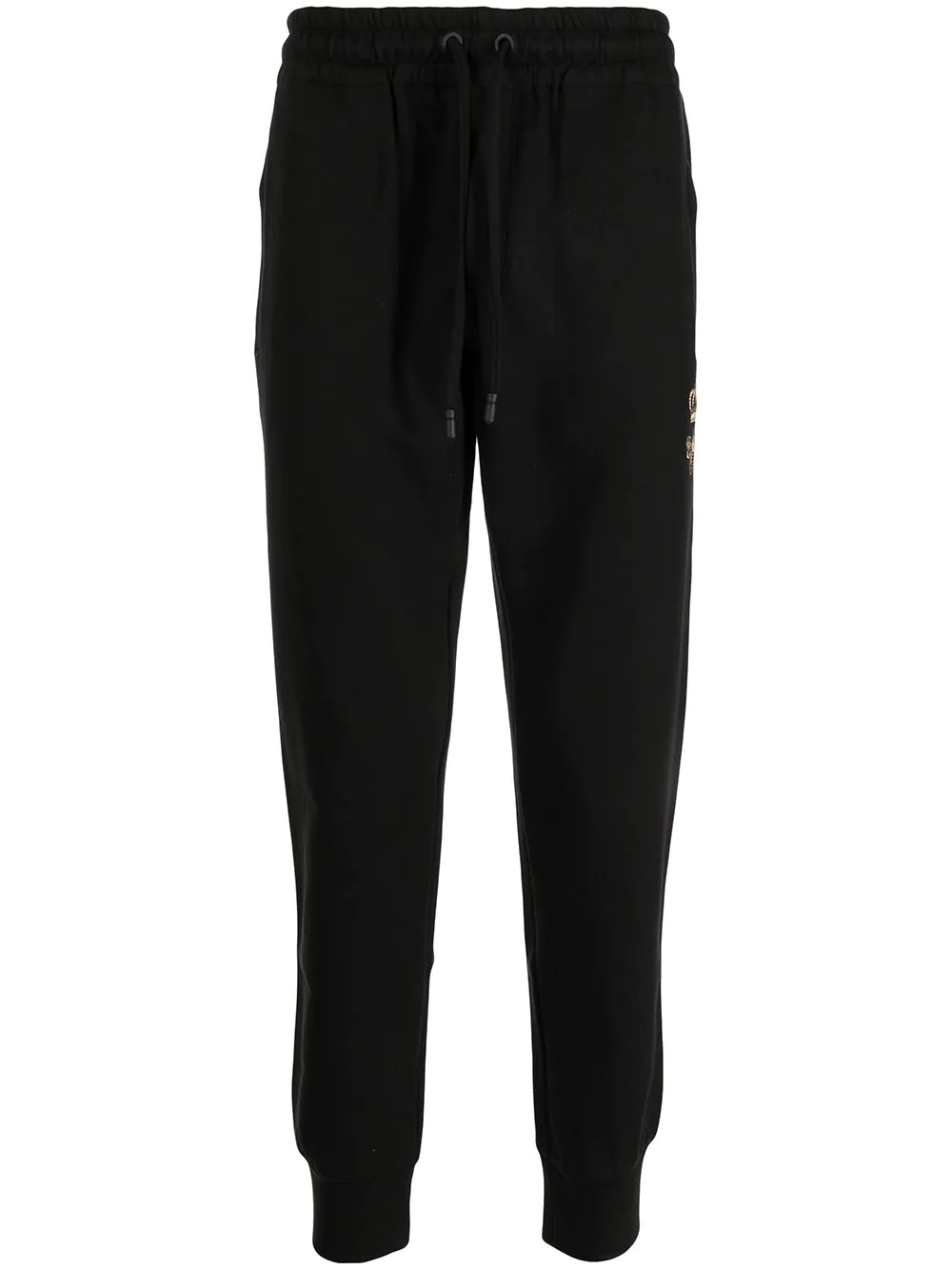 crest-embroidered track pants - 1