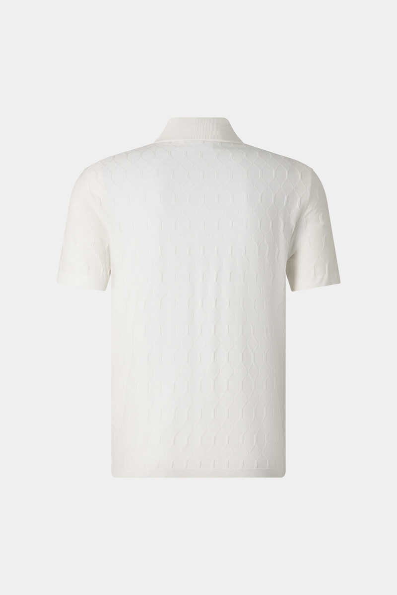 Maxim knitted polo shirt in Off-White 7