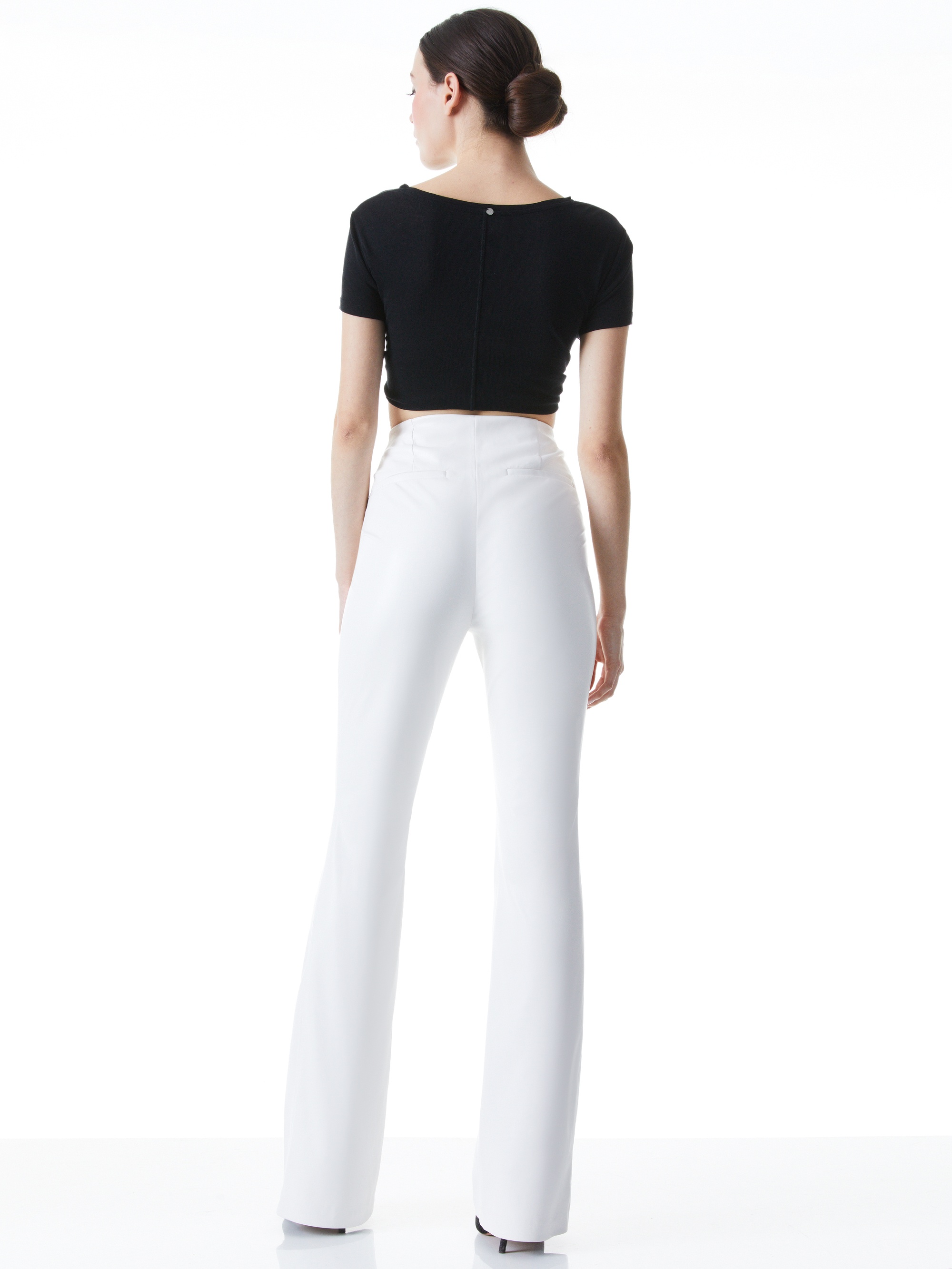 TEENY VEGAN LEATHER FLARE PANT - 3