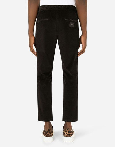 Dolce & Gabbana Cotton jogging pants with branded plate outlook