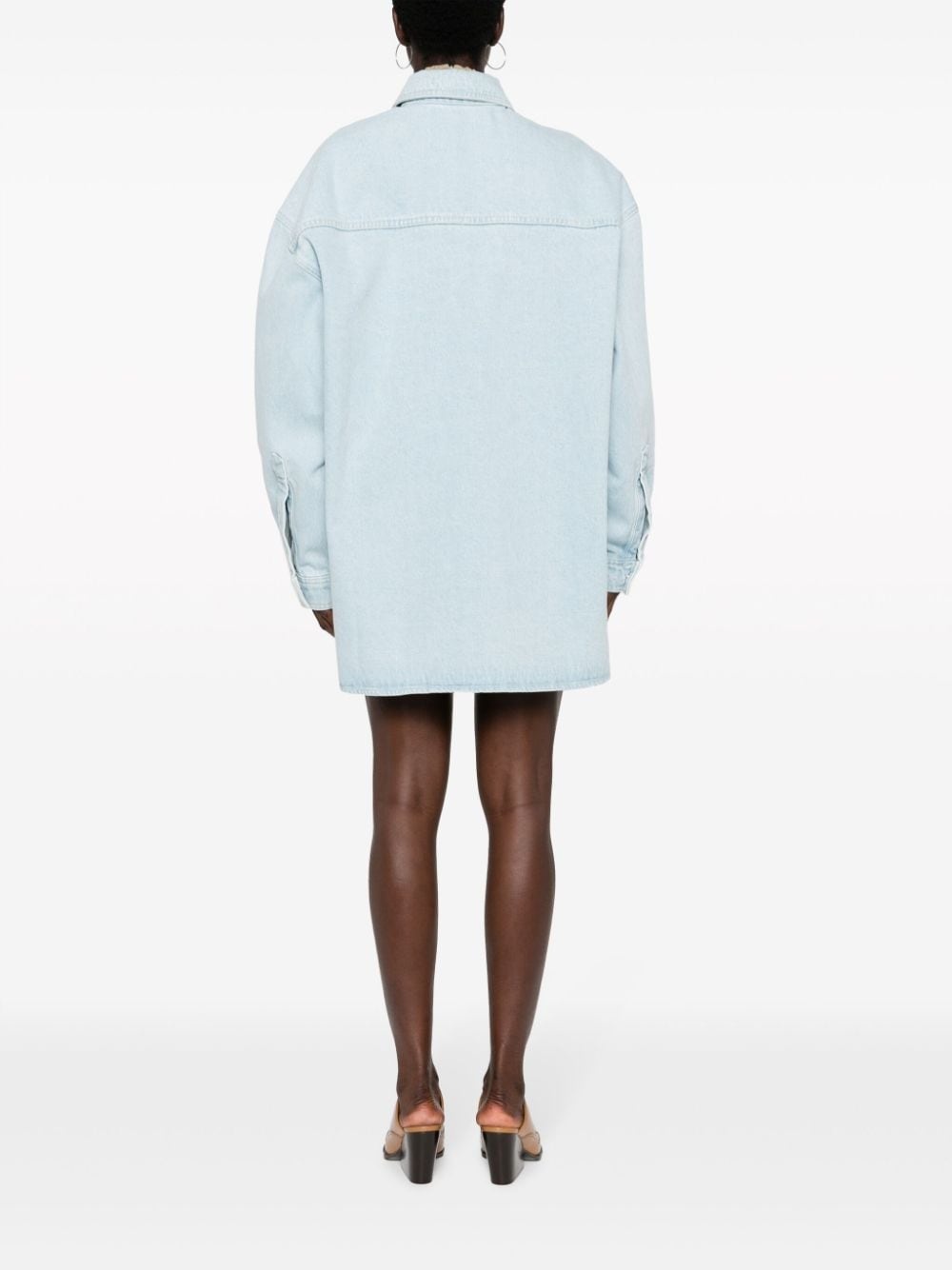Beaux sun-bleached denim shirt - 4