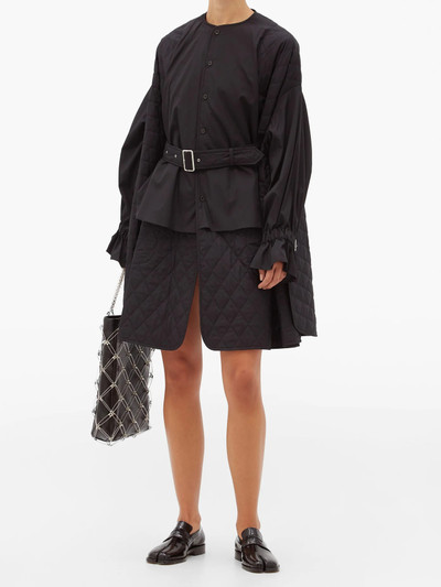 Noir Kei Ninomiya Quilted-panel cotton shirt dress outlook